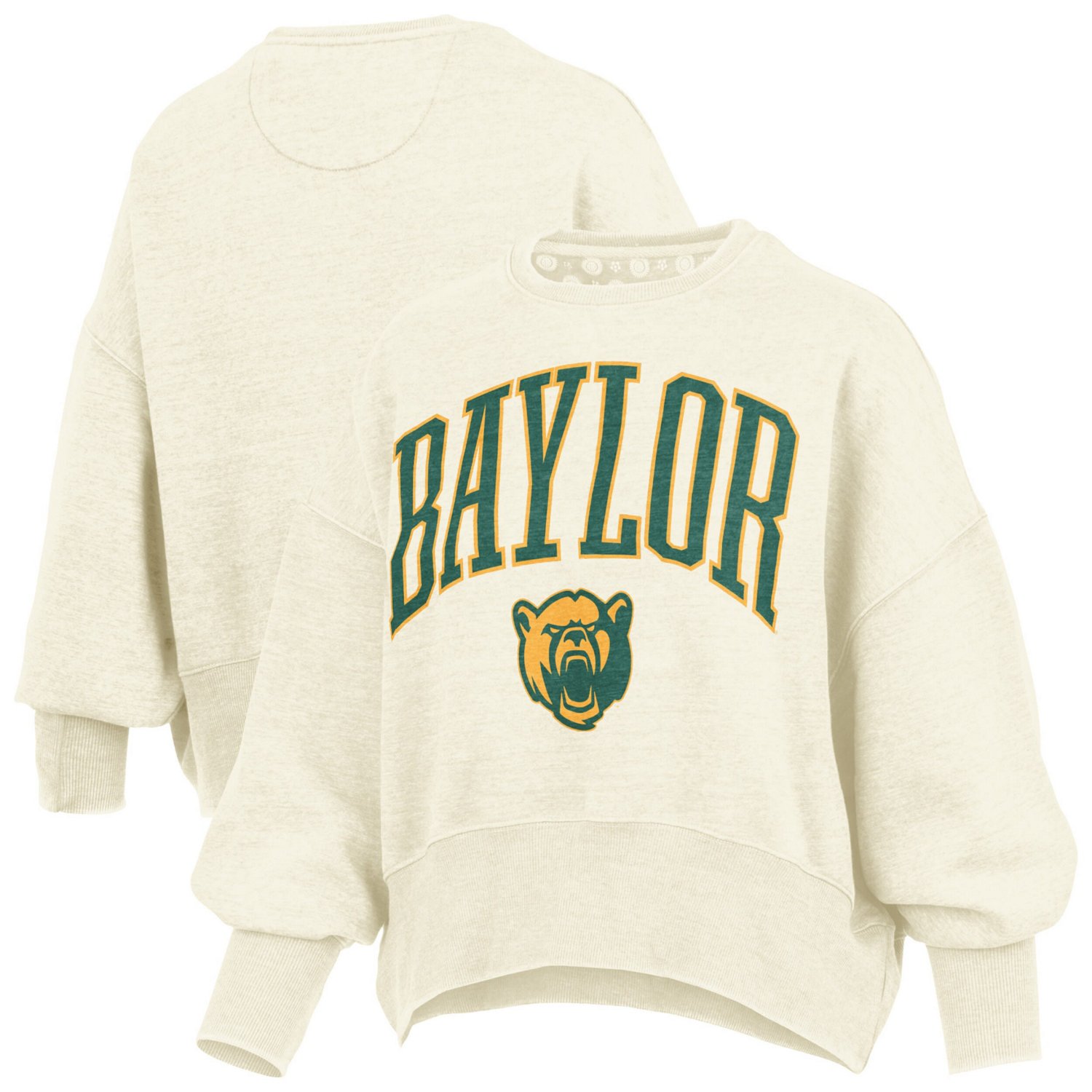 Pressbox Baylor Bears Oversized Waist-Length Crewneck Sweatshirt - view number 1