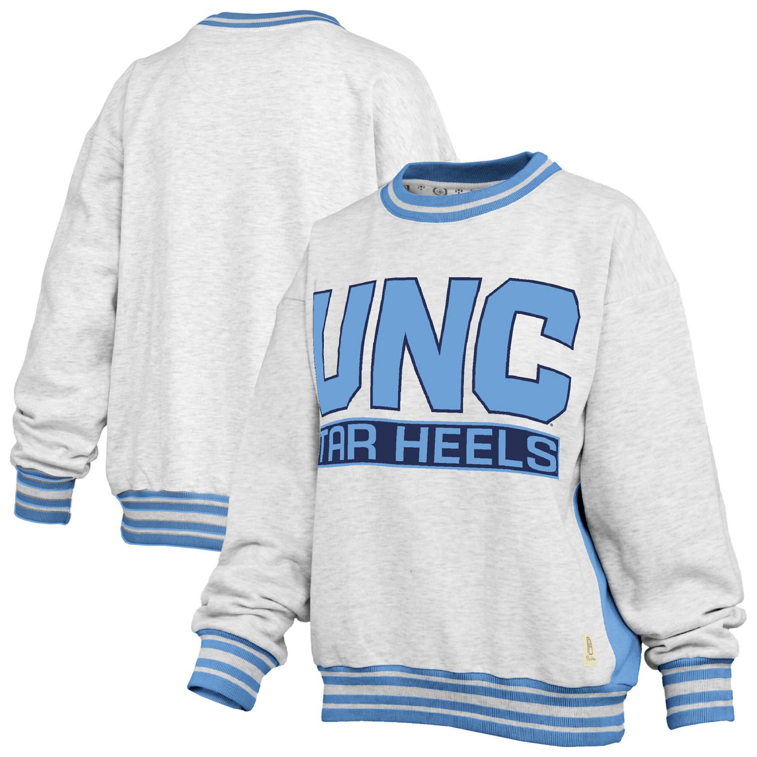 Pressbox Carolina North Carolina Tar Heels Endzone Crewneck Sweatshirt