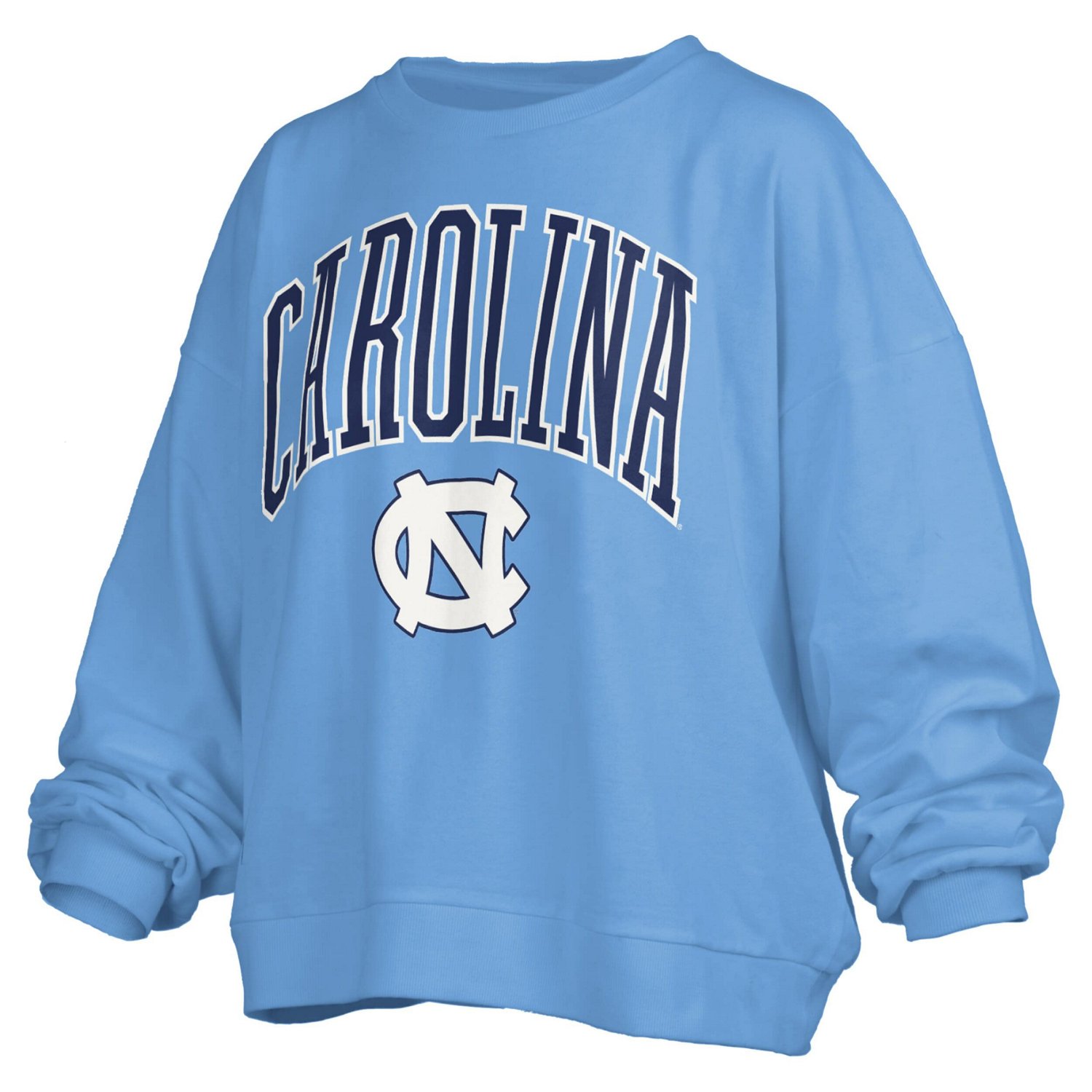 Pressbox Carolina North Carolina Tar Heels Janise Arch Over Logo Waist Length Oversized Pullover Sweatshirt - view number 2