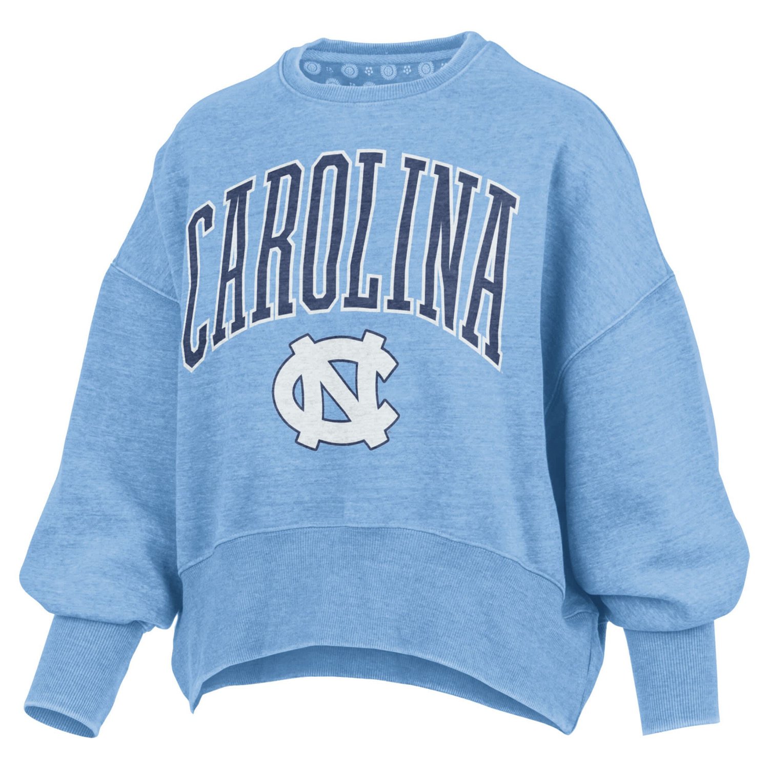 Pressbox Carolina North Carolina Tar Heels Oversized Waist-Length Crewneck Sweatshirt - view number 2