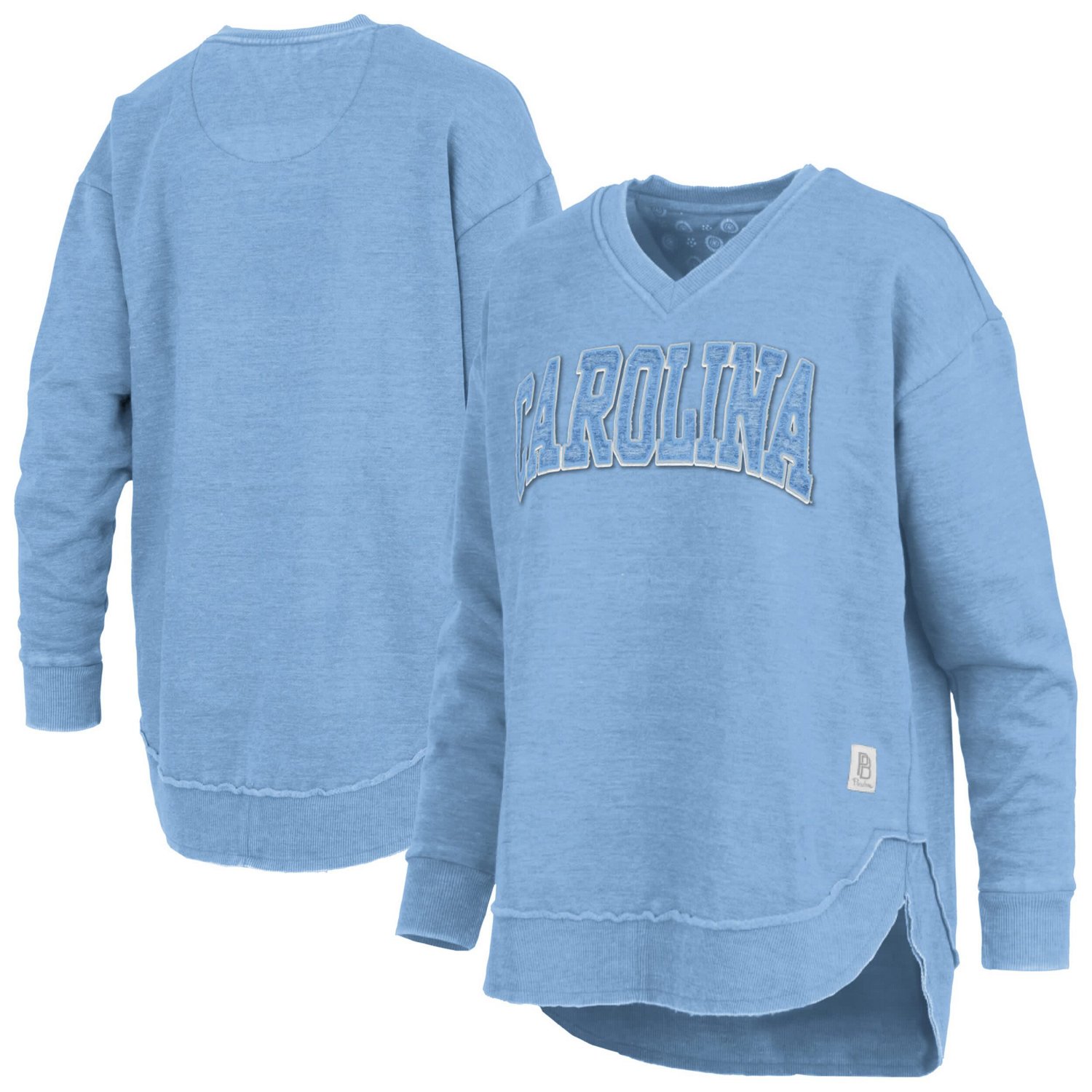 Pressbox Carolina North Carolina Tar Heels Westin Poncho V-Neck Pullover Sweatshirt