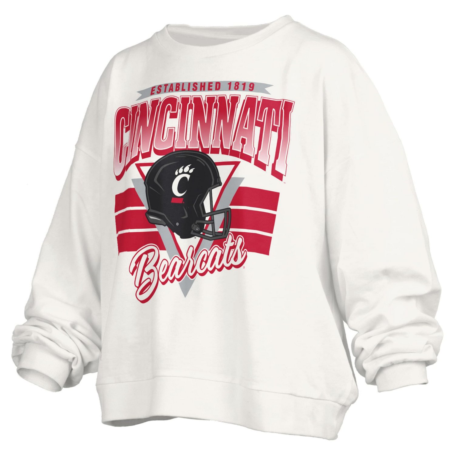Pressbox Cincinnati Bearcats Oversized Janice Retro Waist-Length Pullover Sweatshirt - view number 2