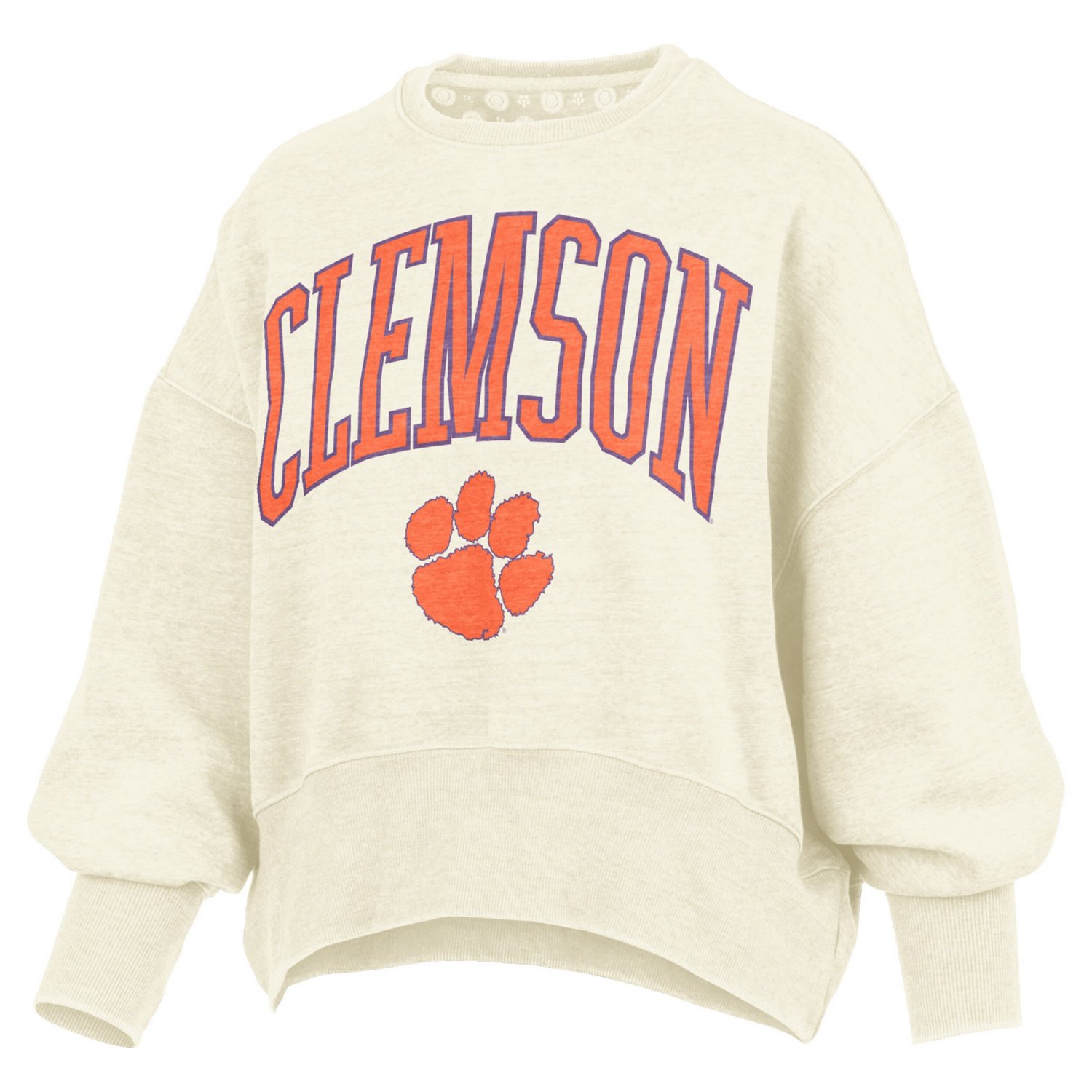 Pressbox Clemson Tigers Oversized Waist-Length Crewneck Sweatshirt - view number 2