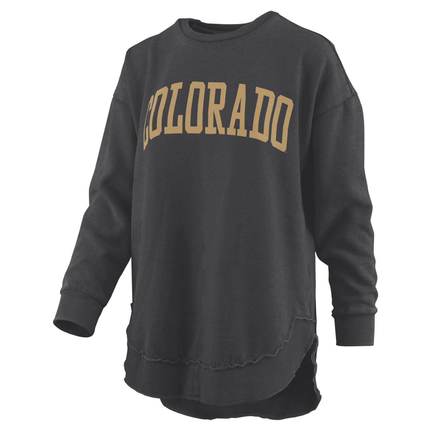 Pressbox Colorado Buffaloes Melange Poncho Vintage Fleece Long Sleeve Pullover Sweatshirt - view number 2