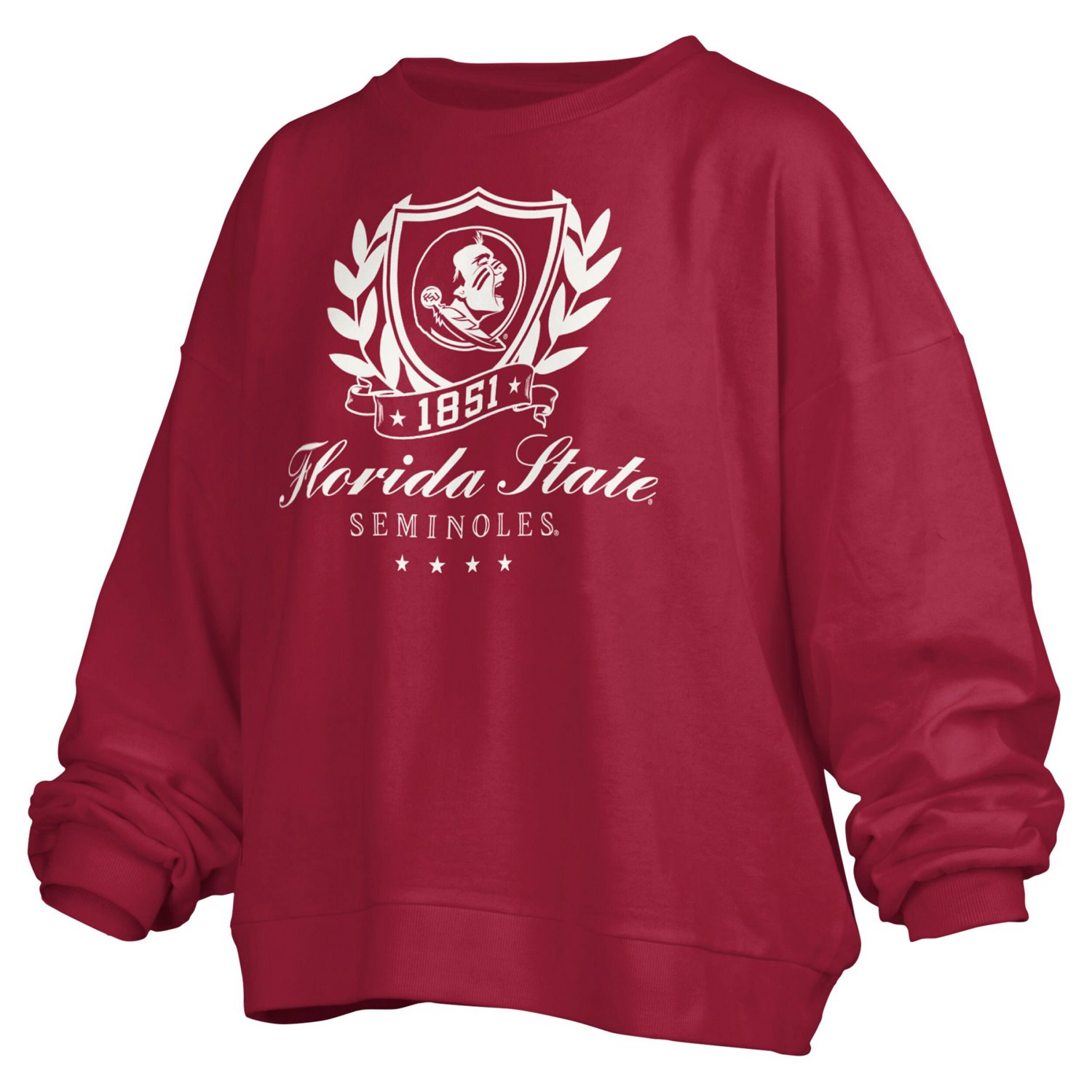 Pressbox Florida State Seminoles Big Aug Script Janice Oversized Pullover Sweatshirt - view number 2