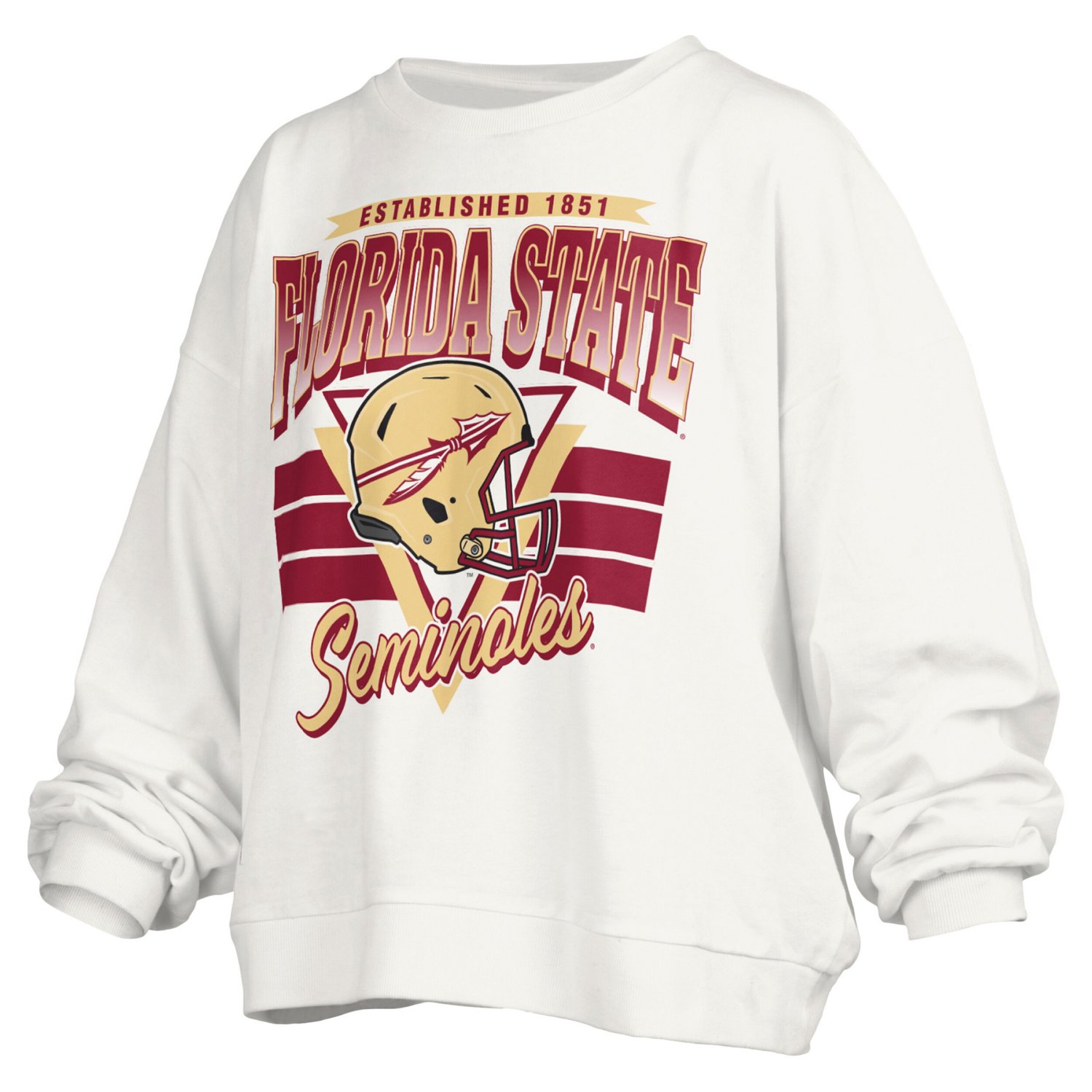 Pressbox Florida State Seminoles Janice Retro Logo Oversized Pullover Sweatshirt - view number 2