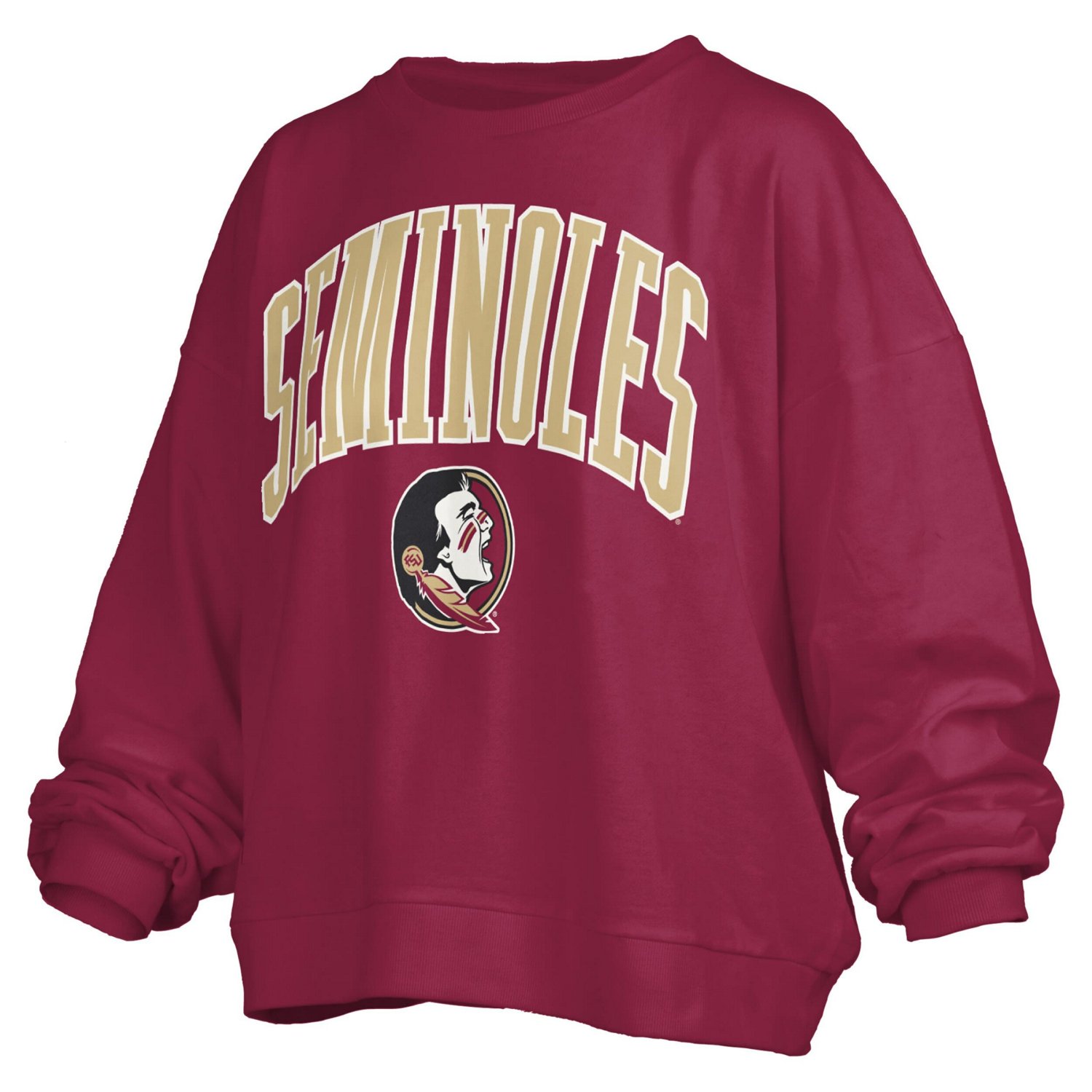 Pressbox Florida State Seminoles Janise Arch Over Logo Waist Length Oversized Pullover Sweatshirt - view number 2