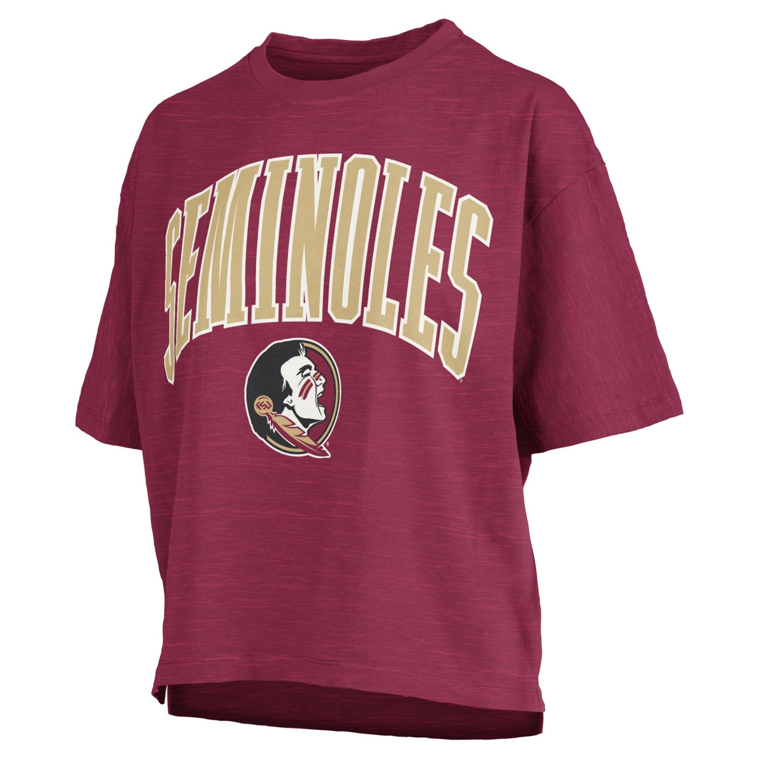 Pressbox Florida State Seminoles Nelson Arch Over Logo Waist Length Oversized Slub T-Shirt - view number 2