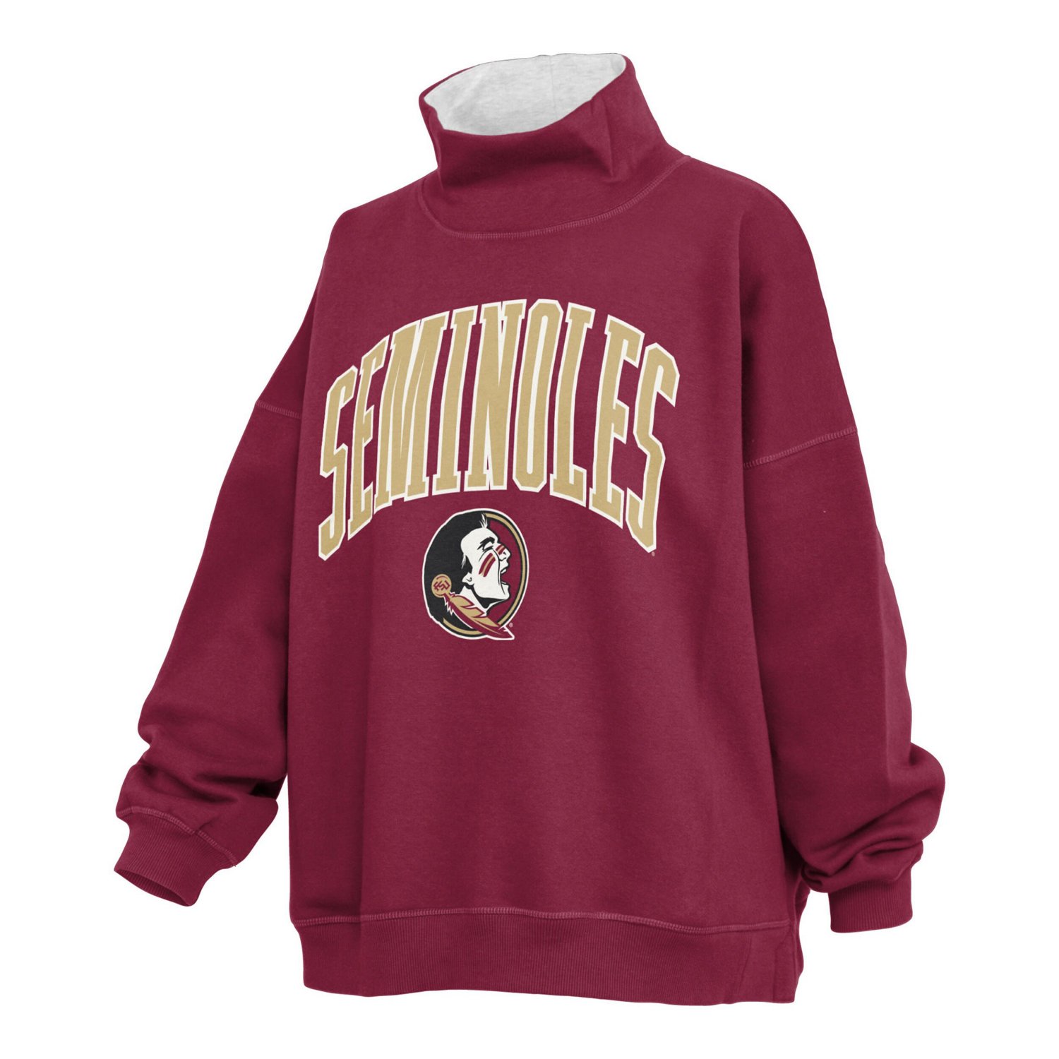 Pressbox Florida State Seminoles Oversized Mock Neck Sweatshirt - view number 2