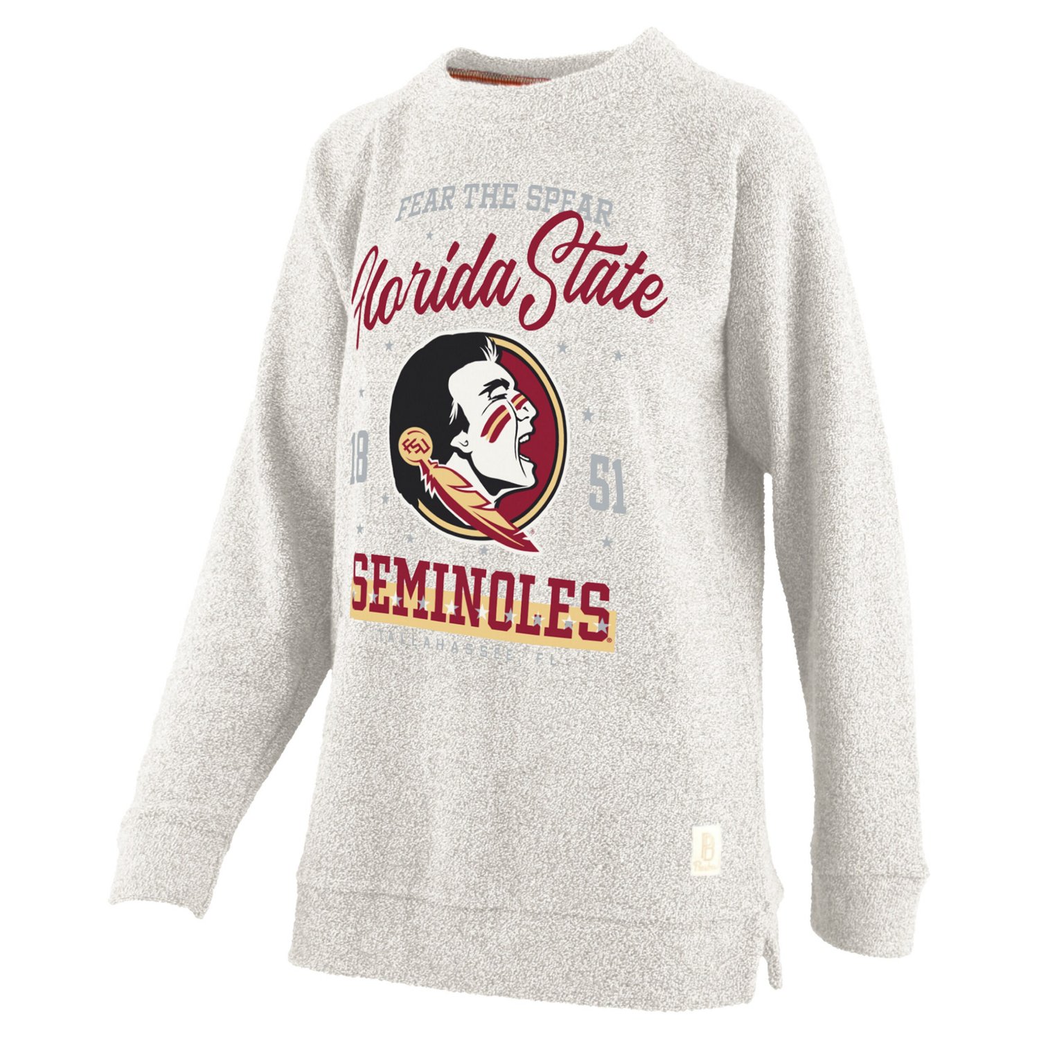 Pressbox Florida State Seminoles Plus Comfy Cairo Terry Pullover Sweatshirt