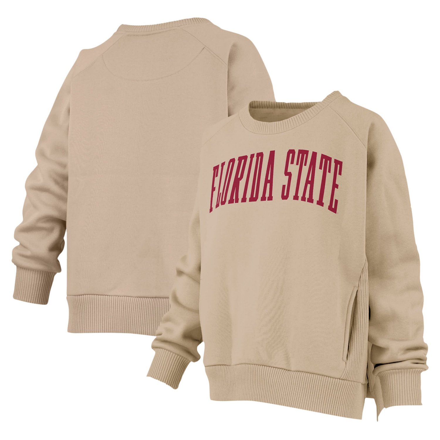 Pressbox Florida State Seminoles Pocketed Raglan Pullover Sweatshirt