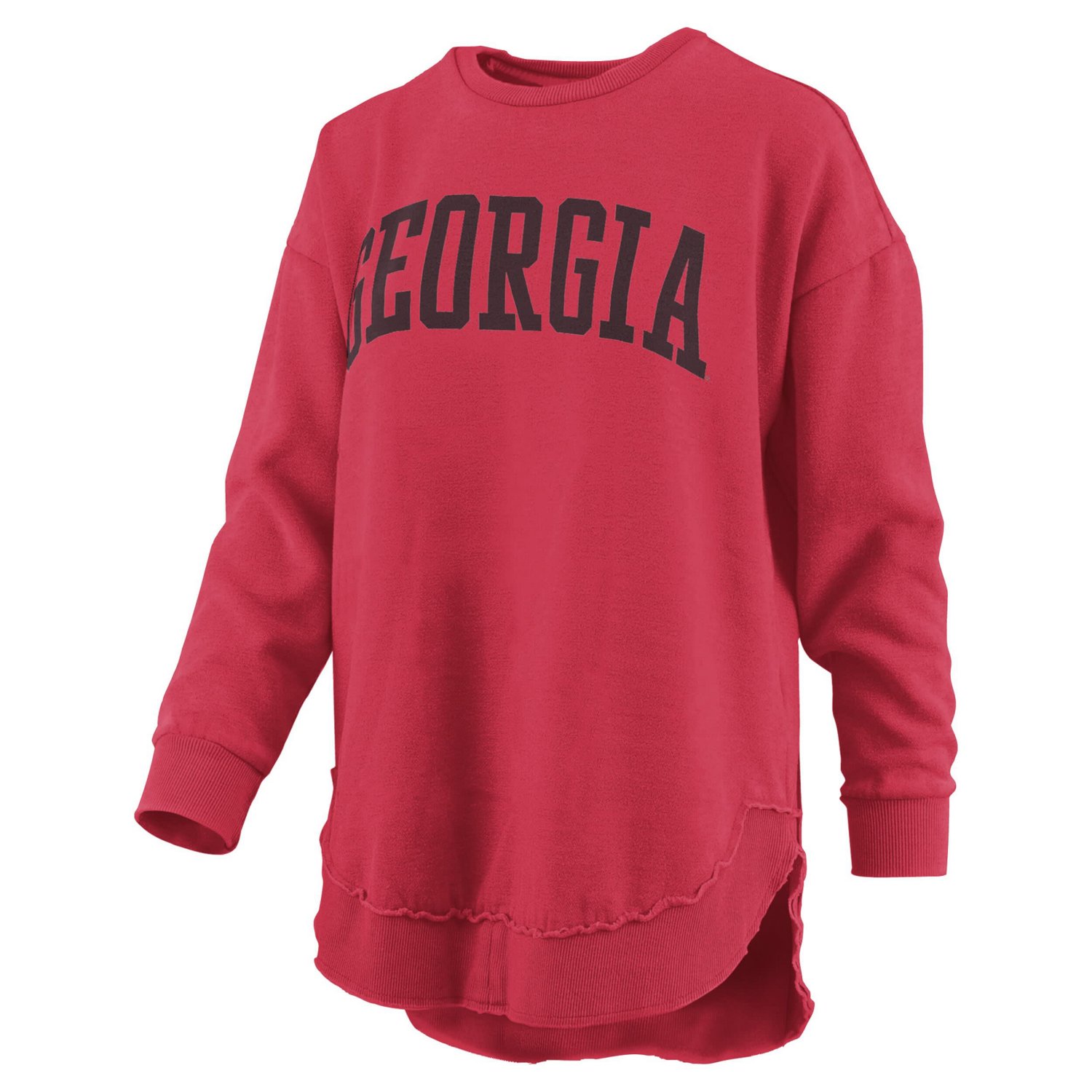 Pressbox Georgia Bulldogs Melange Poncho Vintage Fleece Long Sleeve Pullover Sweatshirt                                          - view number 2