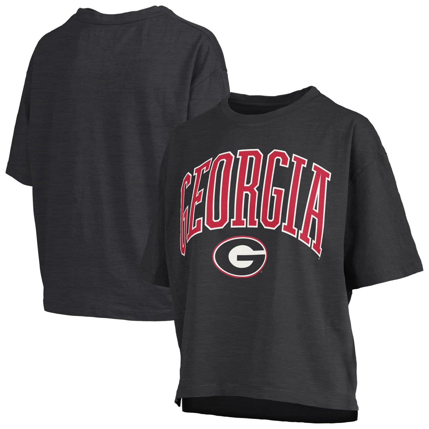 Pressbox Georgia Bulldogs Nelson Arch Over Logo Waist Length Oversized Slub T-Shirt - view number 1