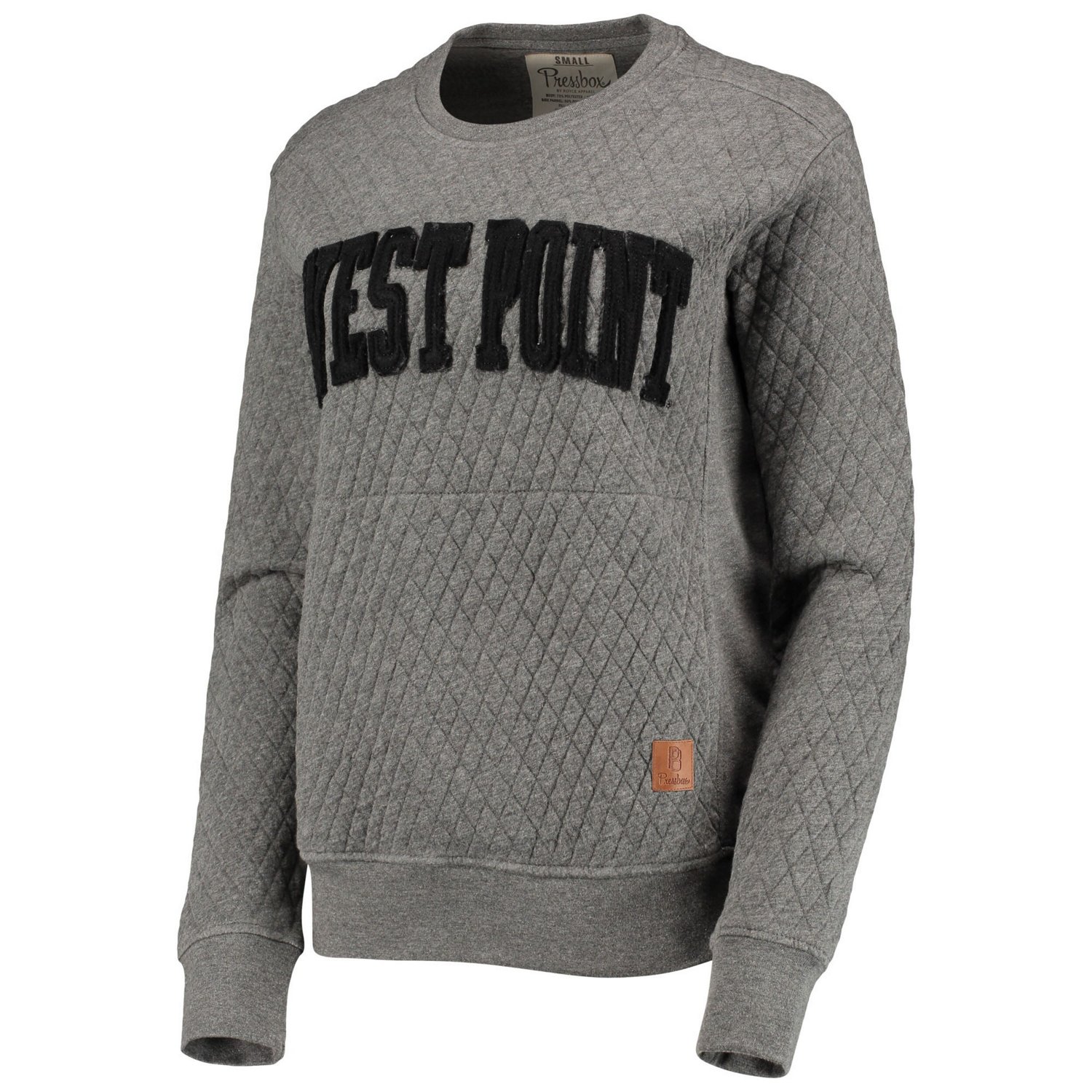 Pressbox Heather Charcoal Army Knights Moose Quilted Pullover Sweatshirt - view number 2