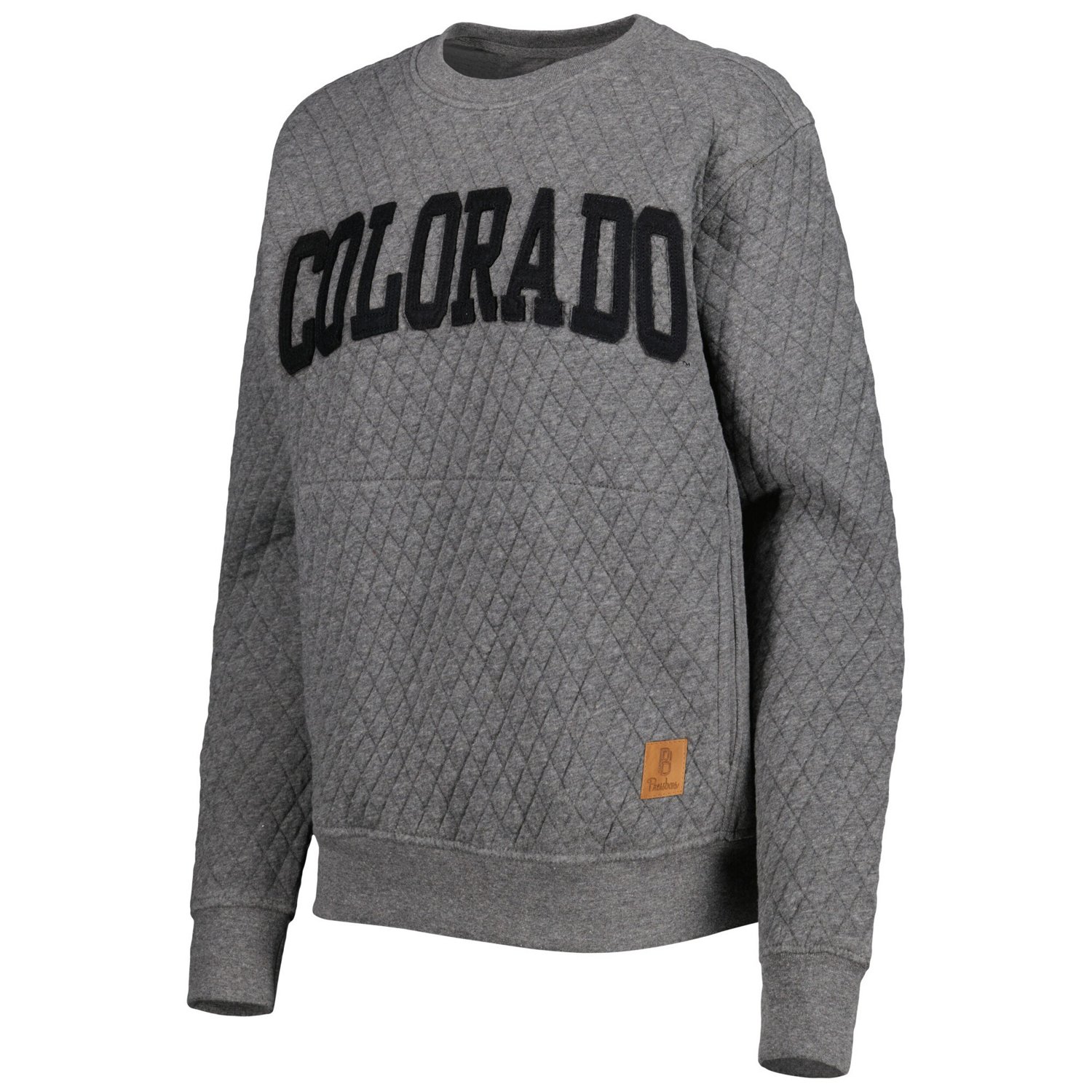 Pressbox Heather Charcoal Colorado Buffaloes Moose Quilted Pullover Sweatshirt - view number 2