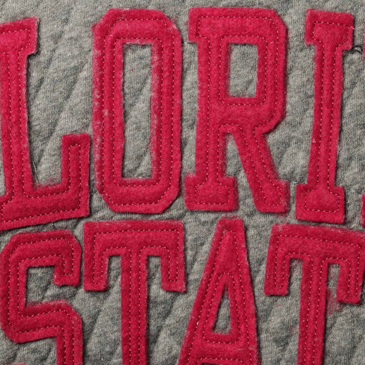 Pressbox Heather Charcoal Florida State Seminoles Moose Quilted Pullover Sweatshirt - view number 3