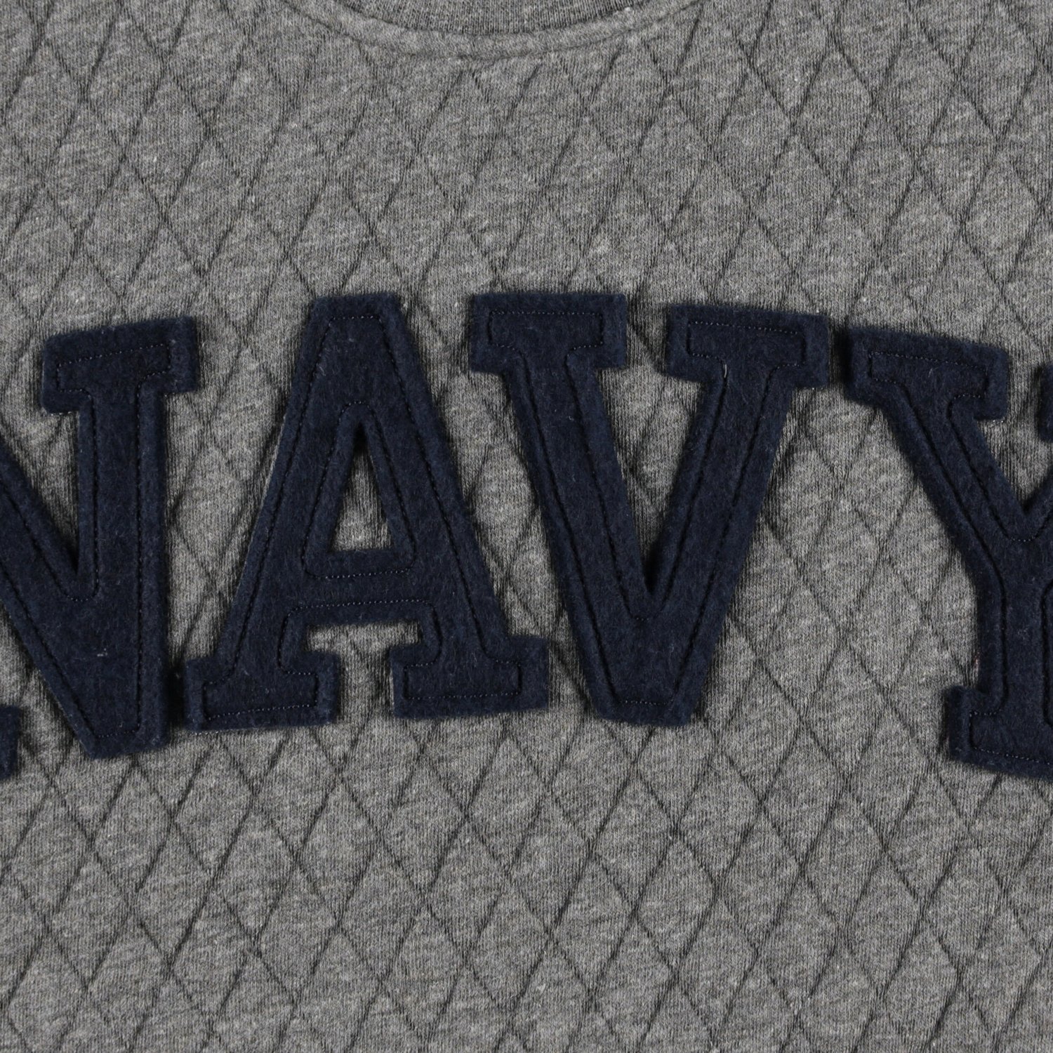 Pressbox Heather Charcoal Midshipmen Moose Quilted Pullover Sweatshirt - view number 4