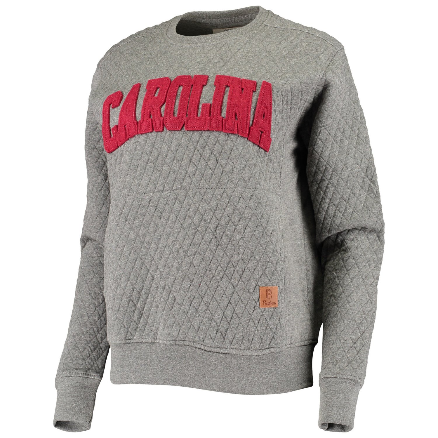 Pressbox Heather Charcoal South Carolina Gamecocks Moose Quilted Pullover Sweatshirt - view number 2