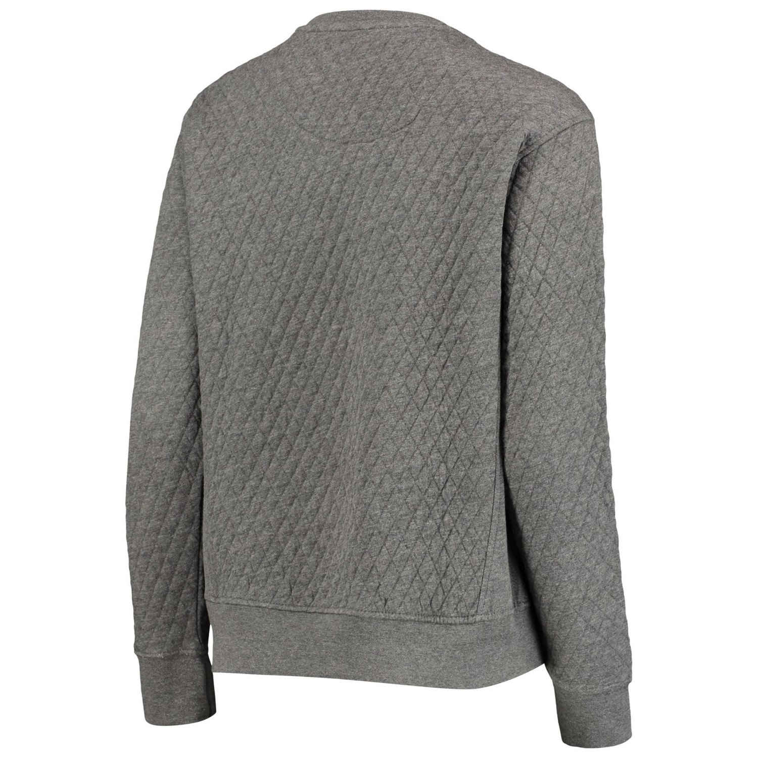 Pressbox Heather Charcoal Syracuse Moose Quilted Pullover Sweatshirt