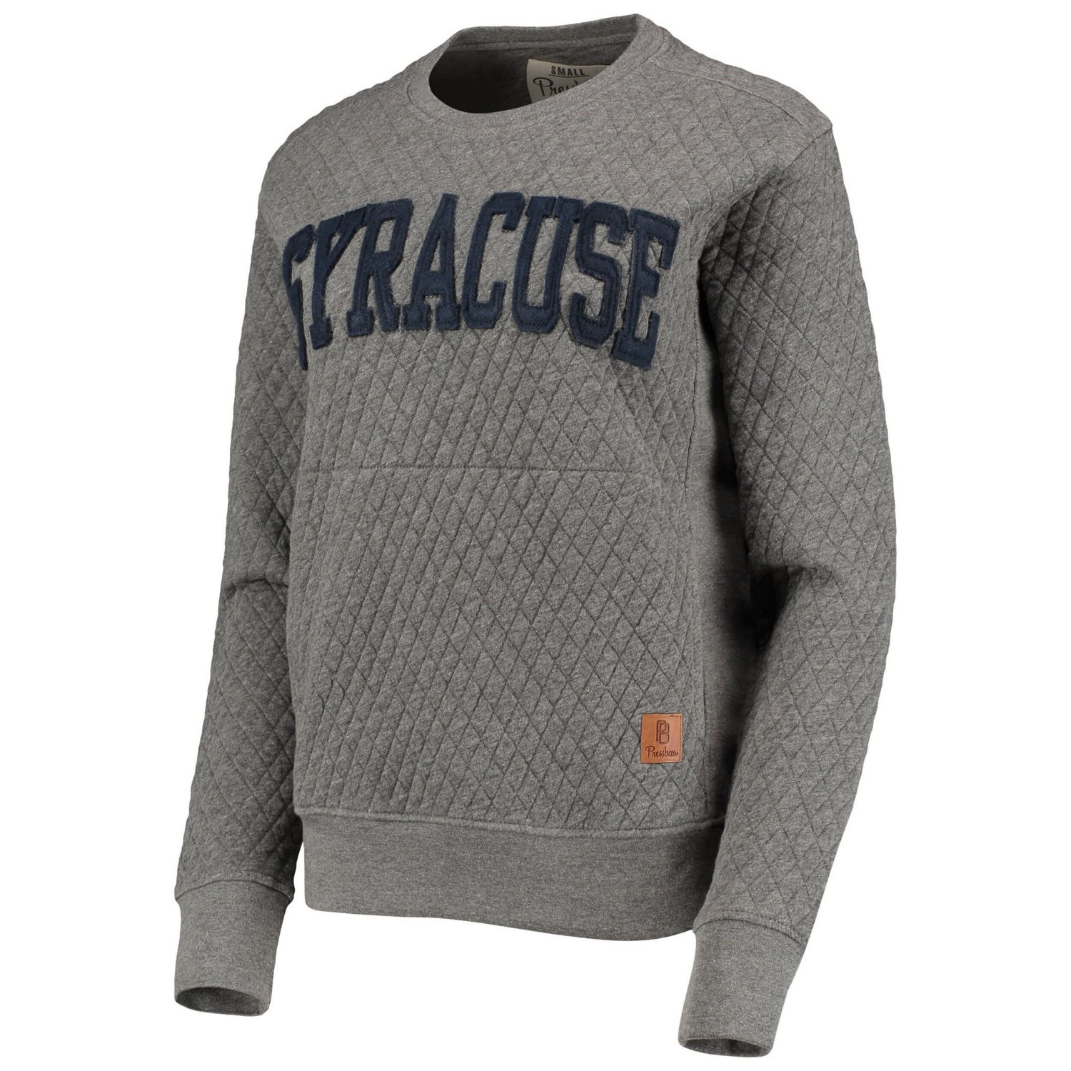 Pressbox Heather Charcoal Syracuse Moose Quilted Pullover Sweatshirt