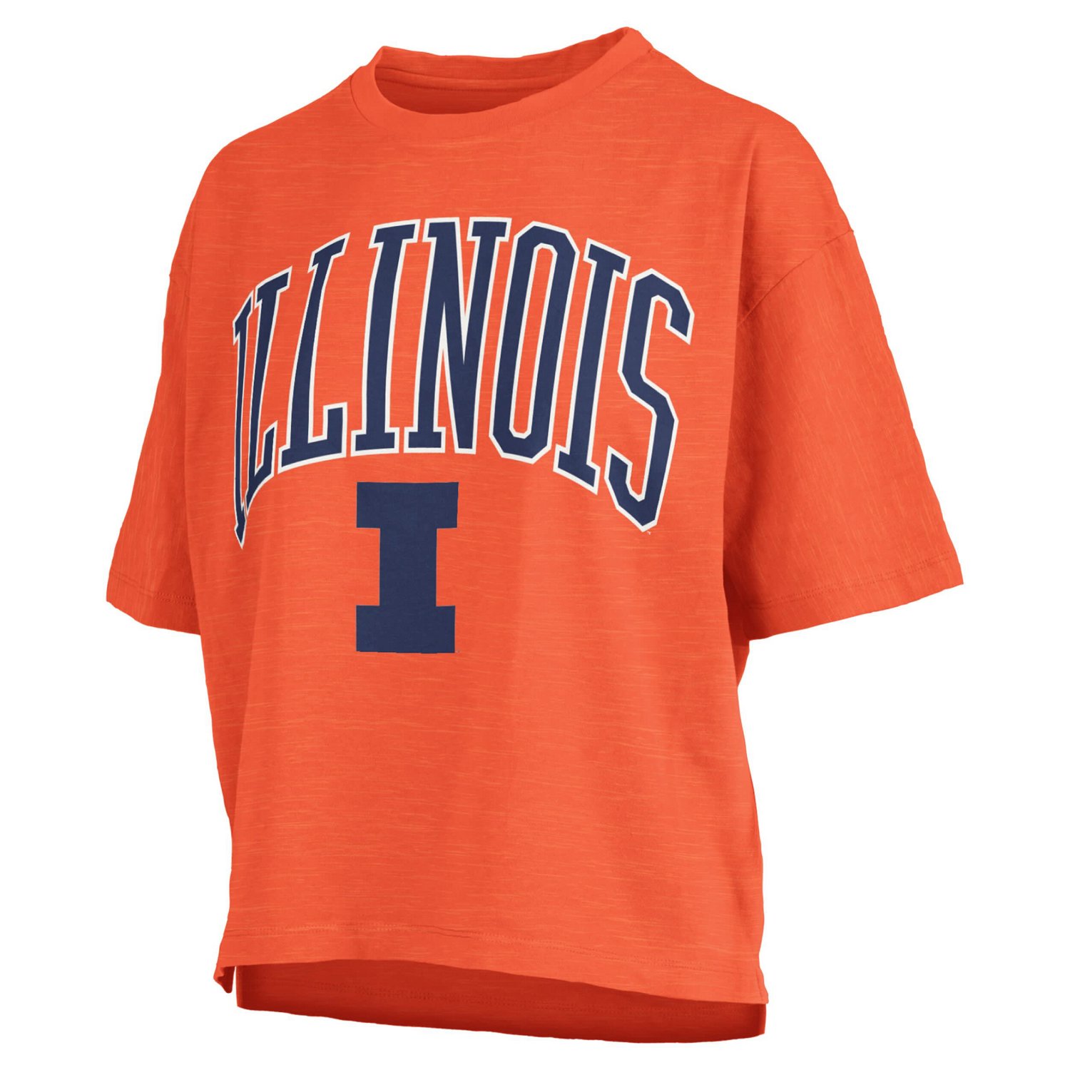 Pressbox Illinois Fighting Illini Nelson Arch Over Logo Waist Length Oversized Slub T-Shirt - view number 2