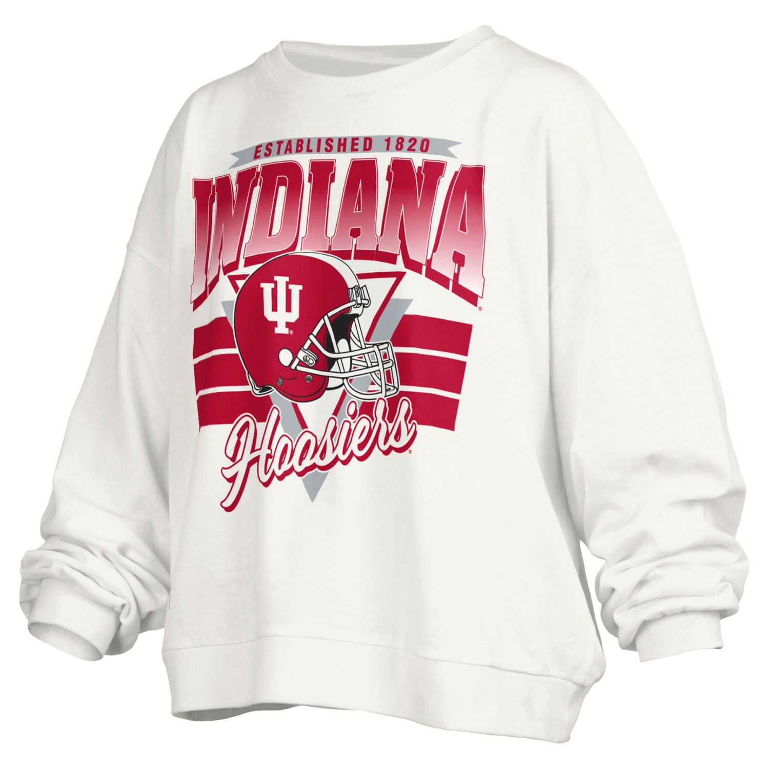 Pressbox Indiana Hoosiers Janice Retro Logo Oversized Pullover Sweatshirt - view number 2