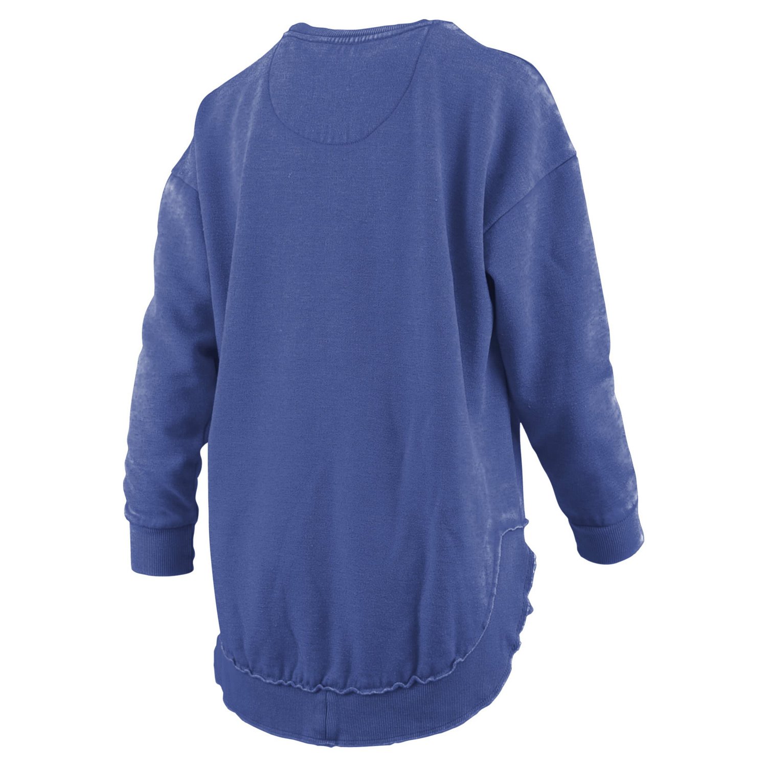 Pressbox Kansas Jayhawks Melange Poncho Vintage Fleece Long Sleeve Pullover Sweatshirt - view number 3