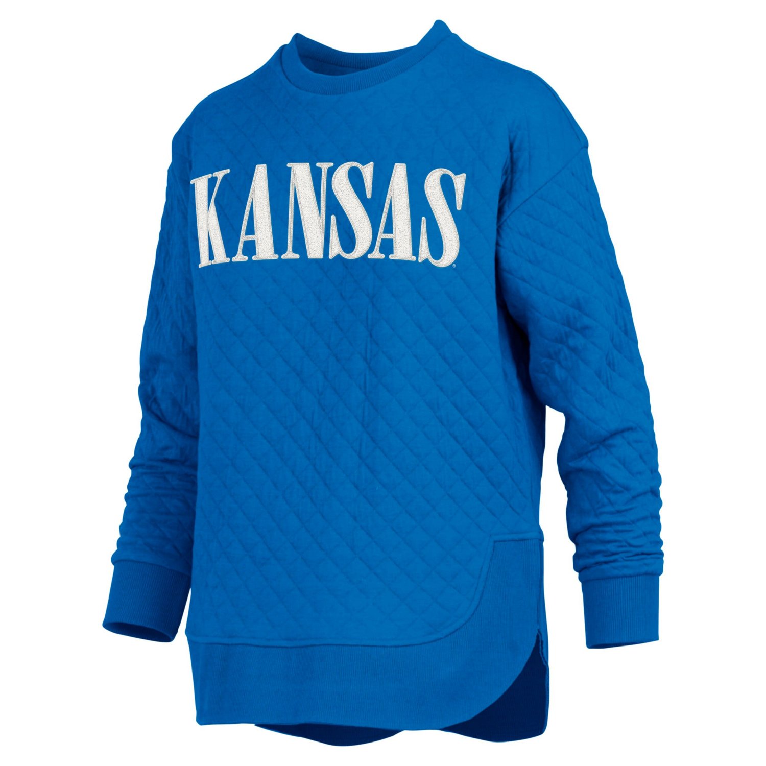 Pressbox Kansas Jayhawks Quilted Long Sleeve Pullover Sweatshirt - view number 2