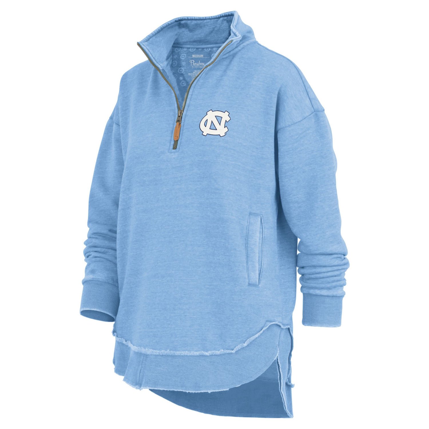 Pressbox Light North Carolina Tar Heels Northfork Sojourn Poncho Quarter-Zip Sweatshirt - view number 2
