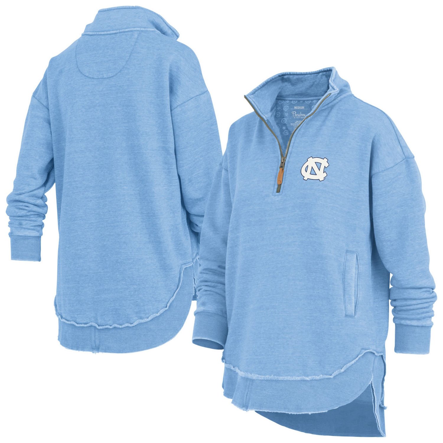 Pressbox Light North Carolina Tar Heels Northfork Sojourn Poncho Quarter-Zip Sweatshirt