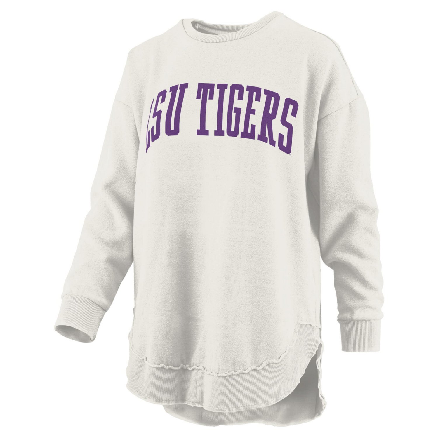 Pressbox LSU Tigers Melange Poncho Vintage Fleece Long Sleeve Pullover Sweatshirt                                                - view number 2