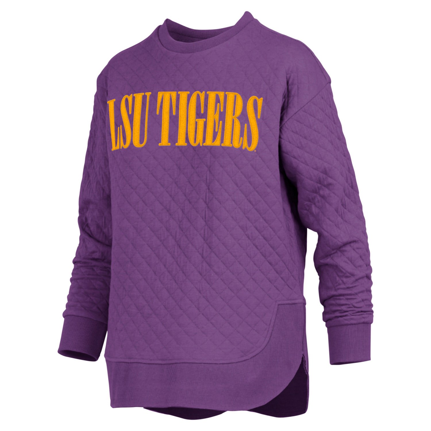 Pressbox LSU Tigers Quilted Long Sleeve Pullover Sweatshirt - view number 2