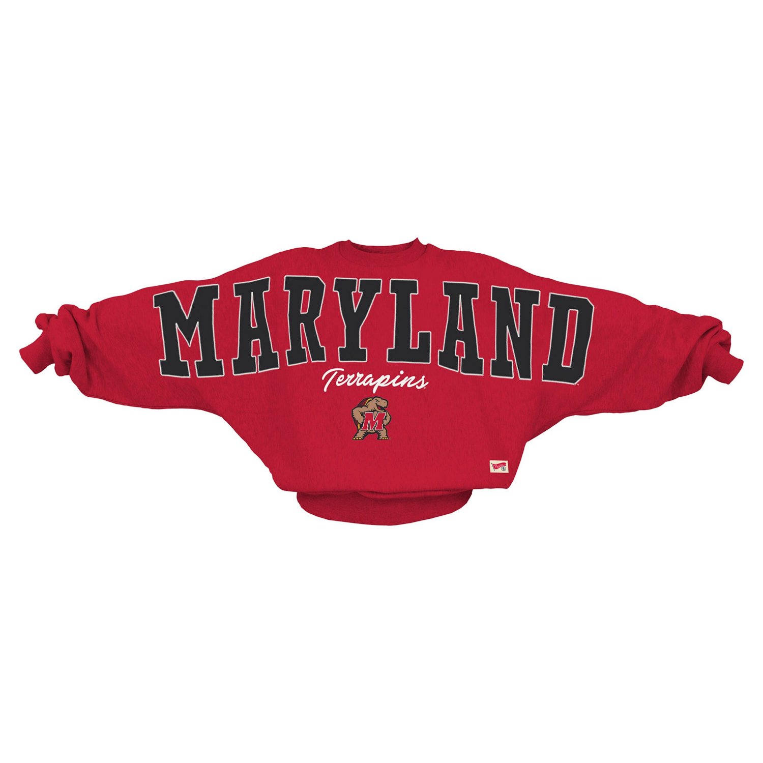 Pressbox Maryland Terrapins Flannigan Oversized Dolman Pullover Sweatshirt - view number 1
