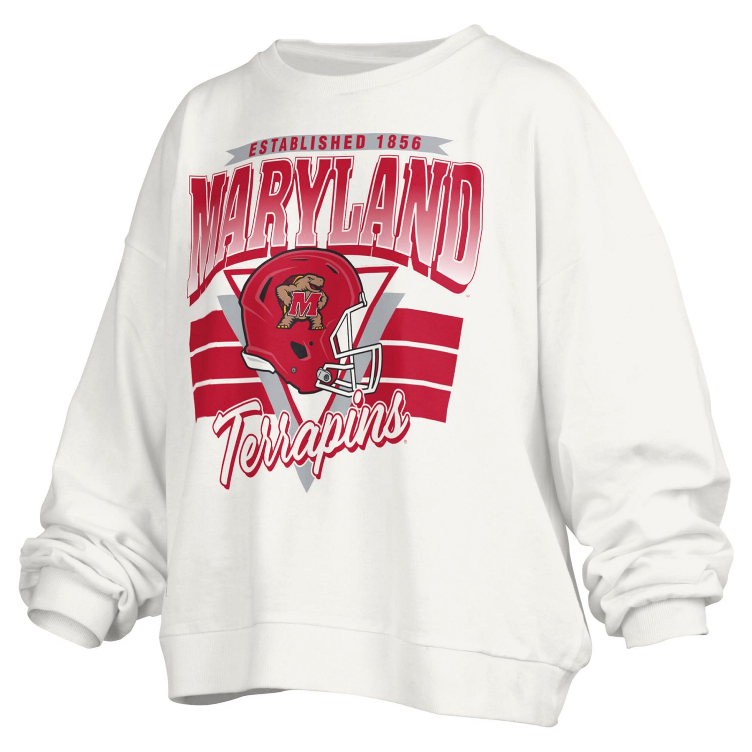 Pressbox Maryland Terrapins Janice Retro Logo Oversized Pullover Sweatshirt - view number 2