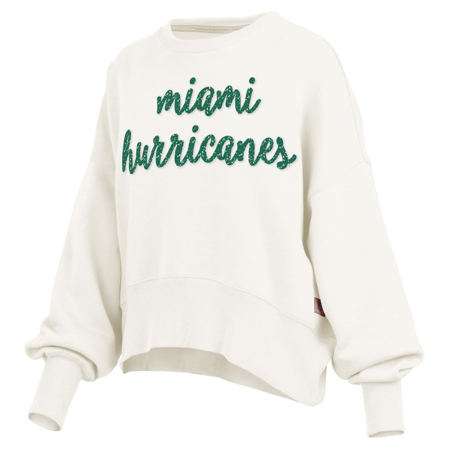 Pressbox Miami Hurricanes Oversized Chelsea Waist Length Pullover Sweatshirt - view number 2