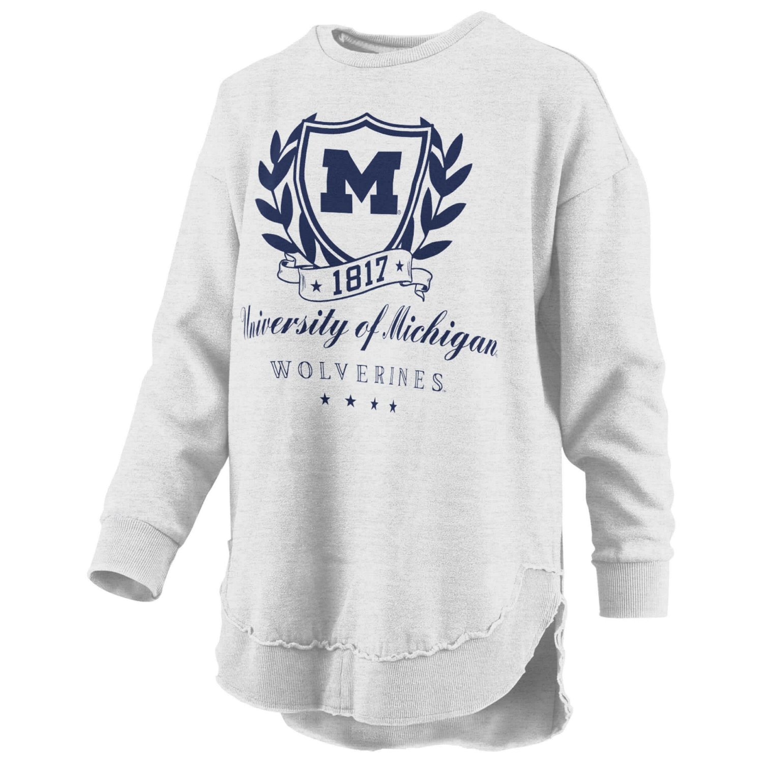 Pressbox Michigan Wolverines Field Day Melange Poncho Pullover Sweatshirt - view number 2