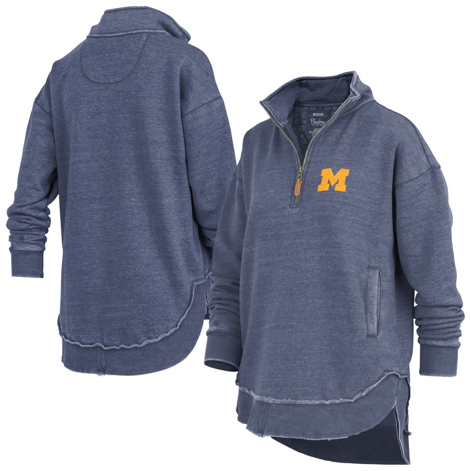 Pressbox Michigan Wolverines Northfork Sojourn Poncho Quarter-Zip Sweatshirt