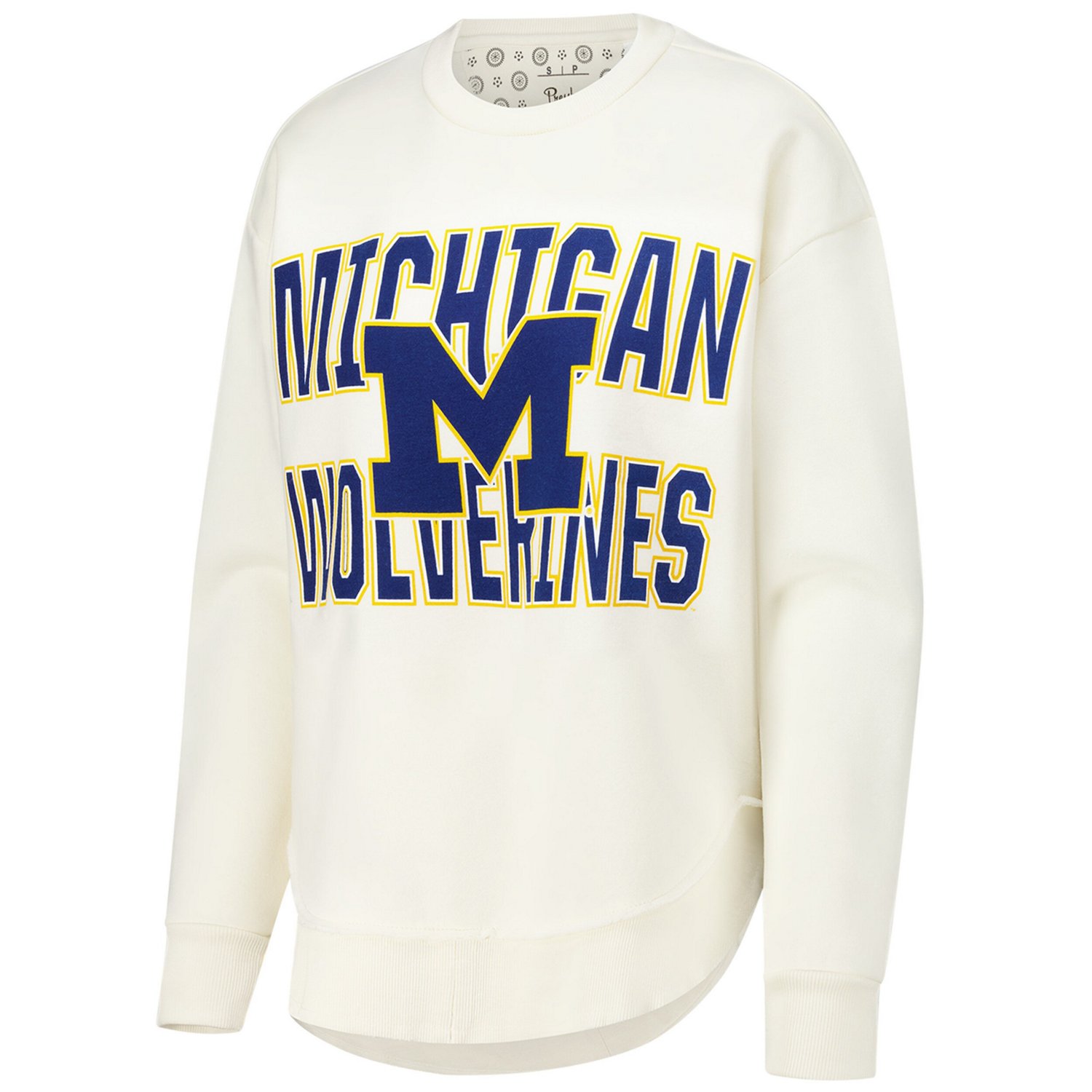 Pressbox Michigan Wolverines Poncho Fleece Crew Sweatshirt                                                                       - view number 2