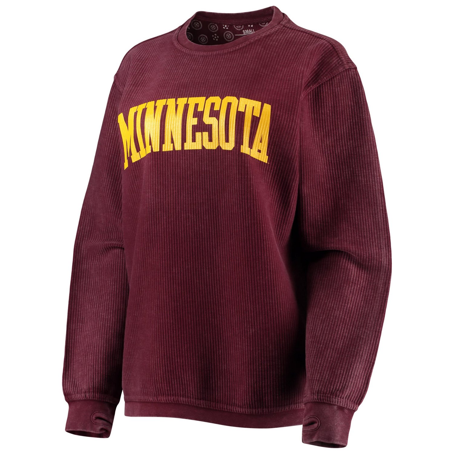Pressbox Minnesota Golden Gophers Comfy Cord Vintage Wash Basic Arch Pullover Sweatshirt - view number 2