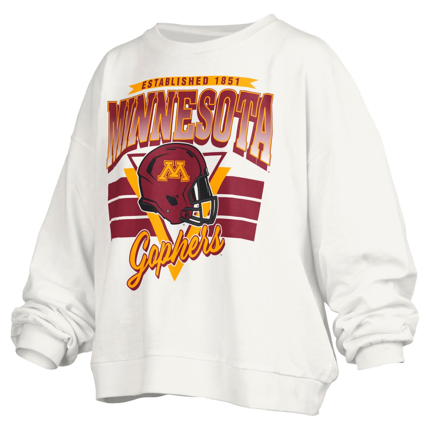 Pressbox Minnesota Golden Gophers Janice Retro Logo Oversized Pullover Sweatshirt - view number 2