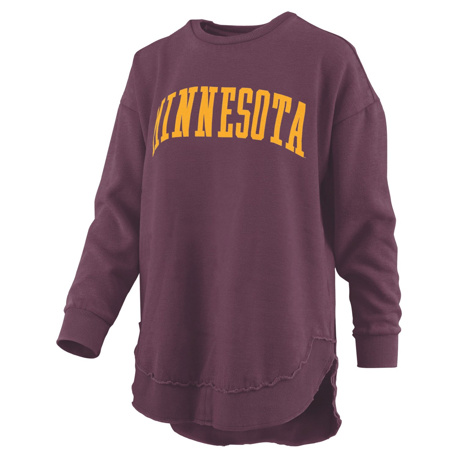 Pressbox Minnesota Golden Gophers Melange Poncho Vintage Fleece Long Sleeve Pullover Sweatshirt - view number 2