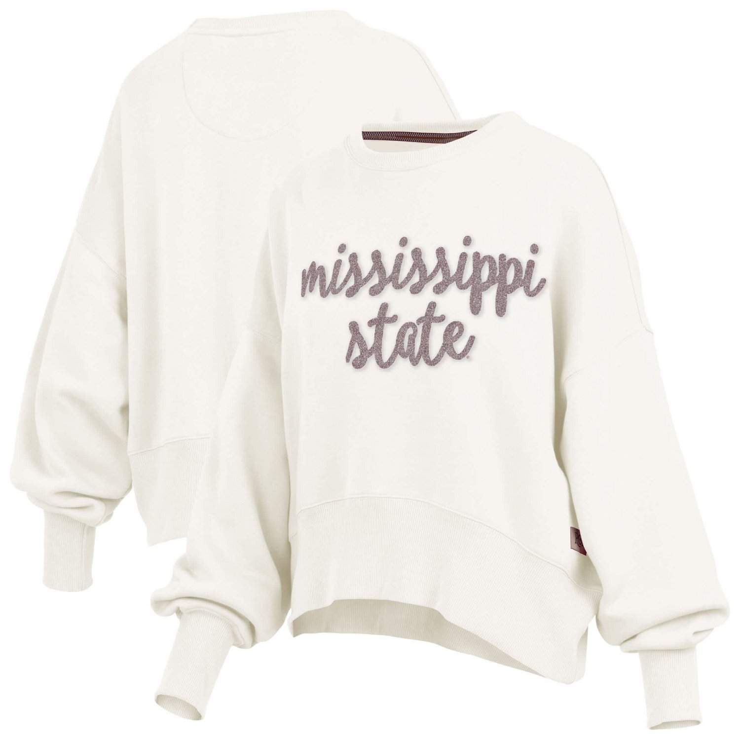 Pressbox Mississippi State Bulldogs Chelsea Oversized Pullover Sweatshirt