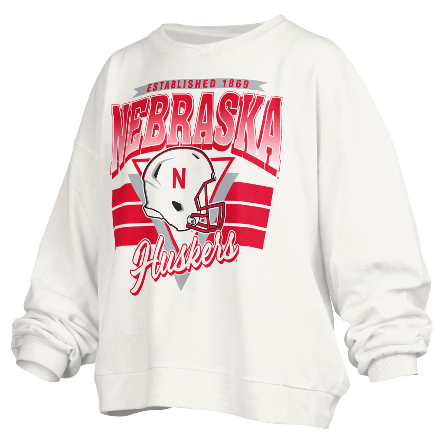 Pressbox Nebraska Huskers Janice Retro Logo Oversized Pullover Sweatshirt - view number 2