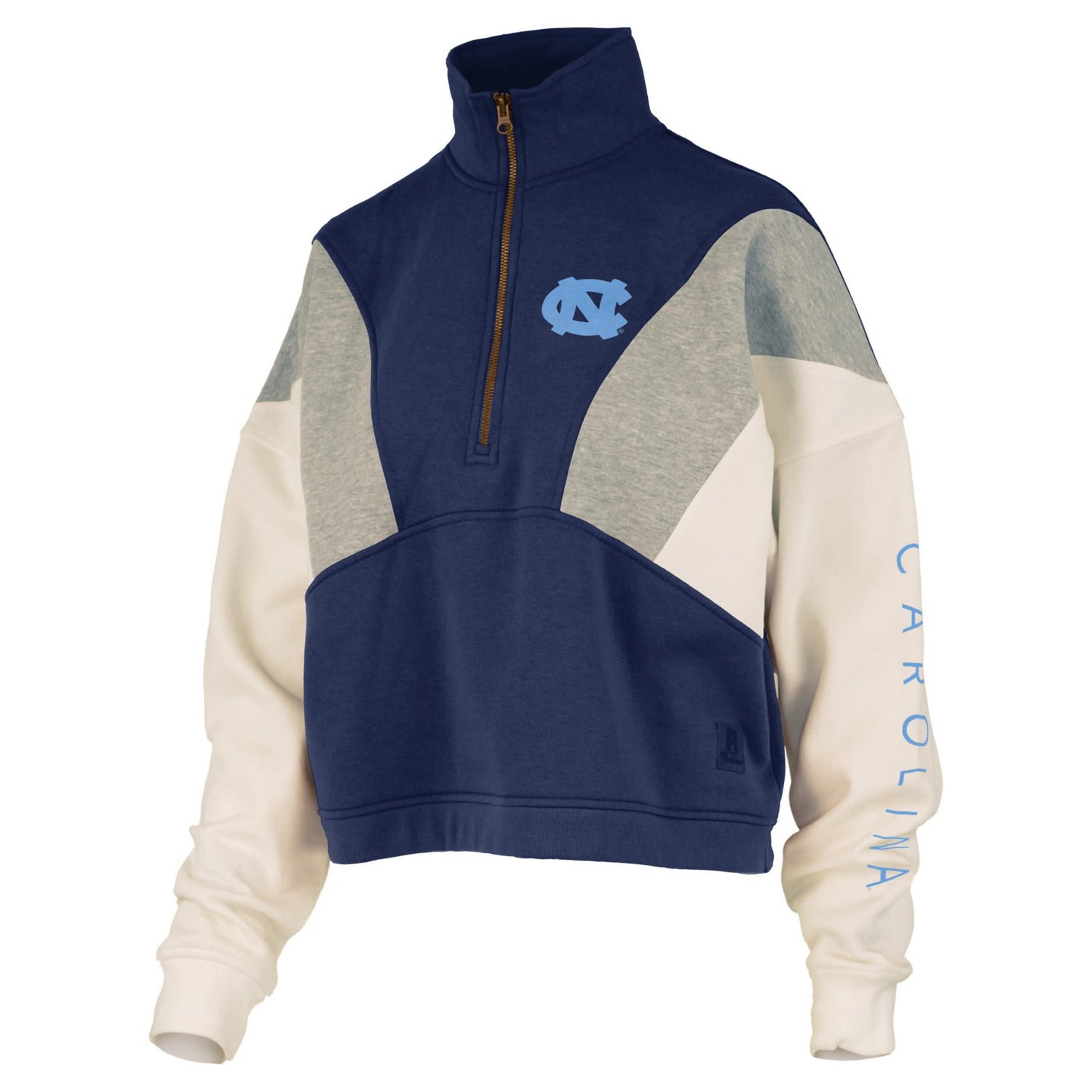 Pressbox North Carolina Tar Heels Ferrara Color Block Quarter-Zip Sweatshirt - view number 2