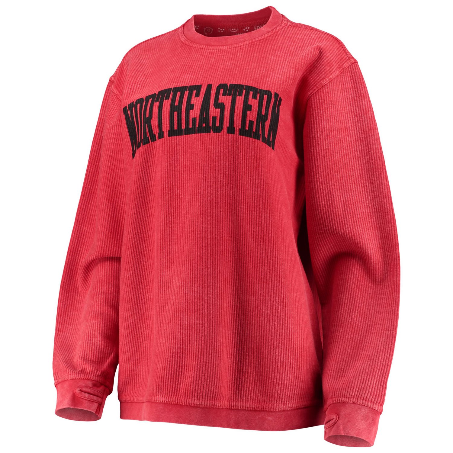 Pressbox Northeastern Huskies Comfy Cord Vintage Wash Basic Arch Pullover Sweatshirt - view number 2
