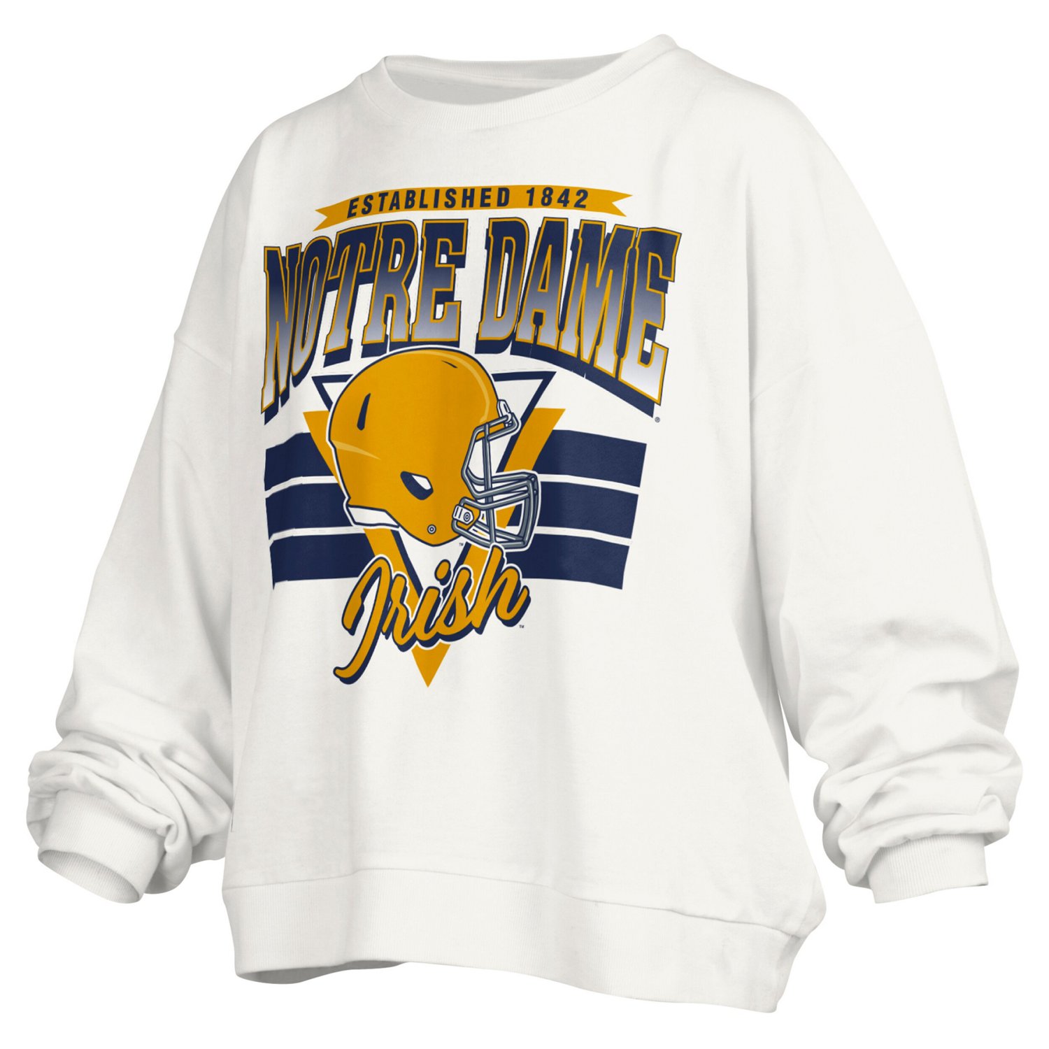 Pressbox Notre Dame Fighting Irish Janice Retro Logo Oversized Pullover Sweatshirt - view number 2