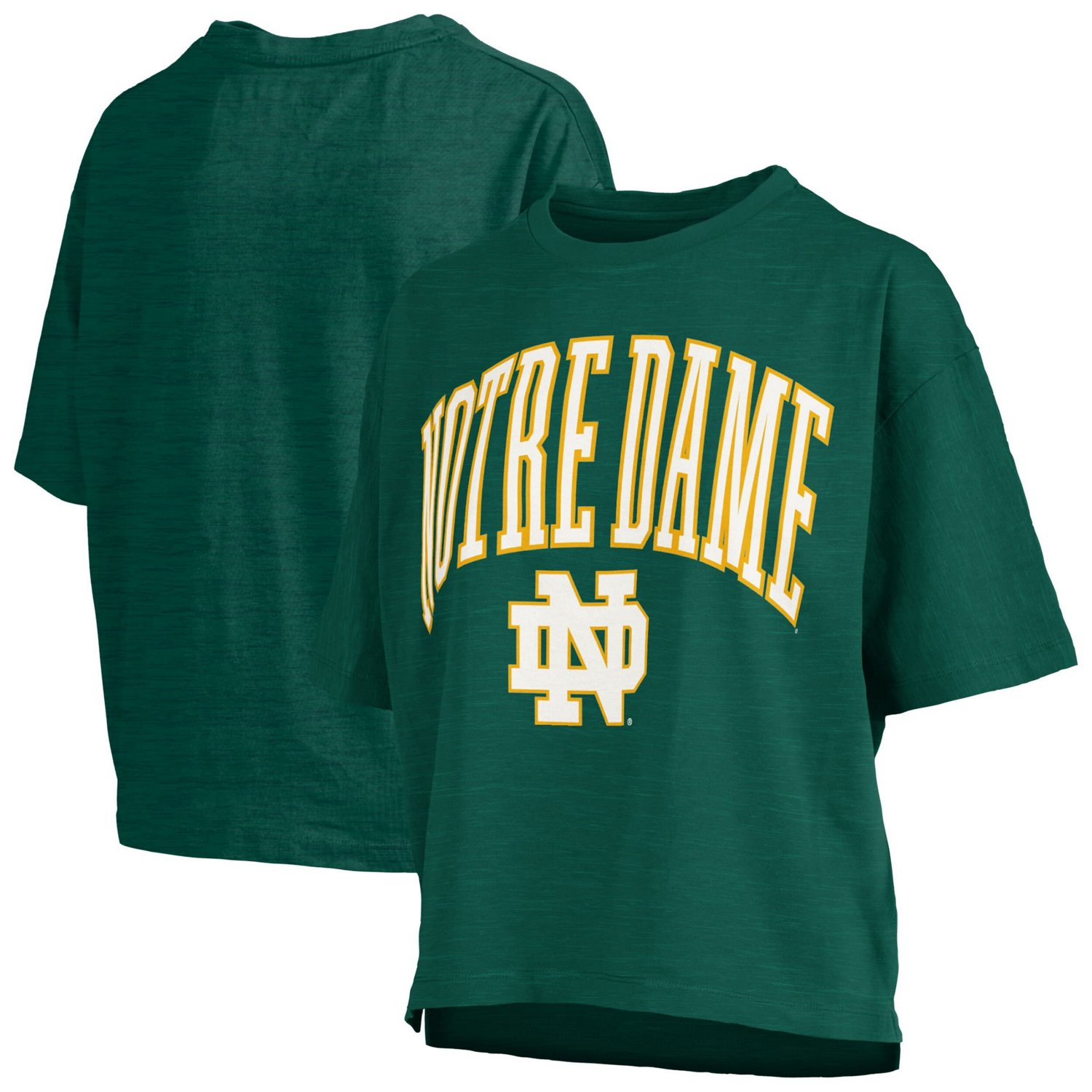 Pressbox Notre Dame Fighting Irish Nelson Arch Over Logo Waist Length Oversized Slub T-Shirt