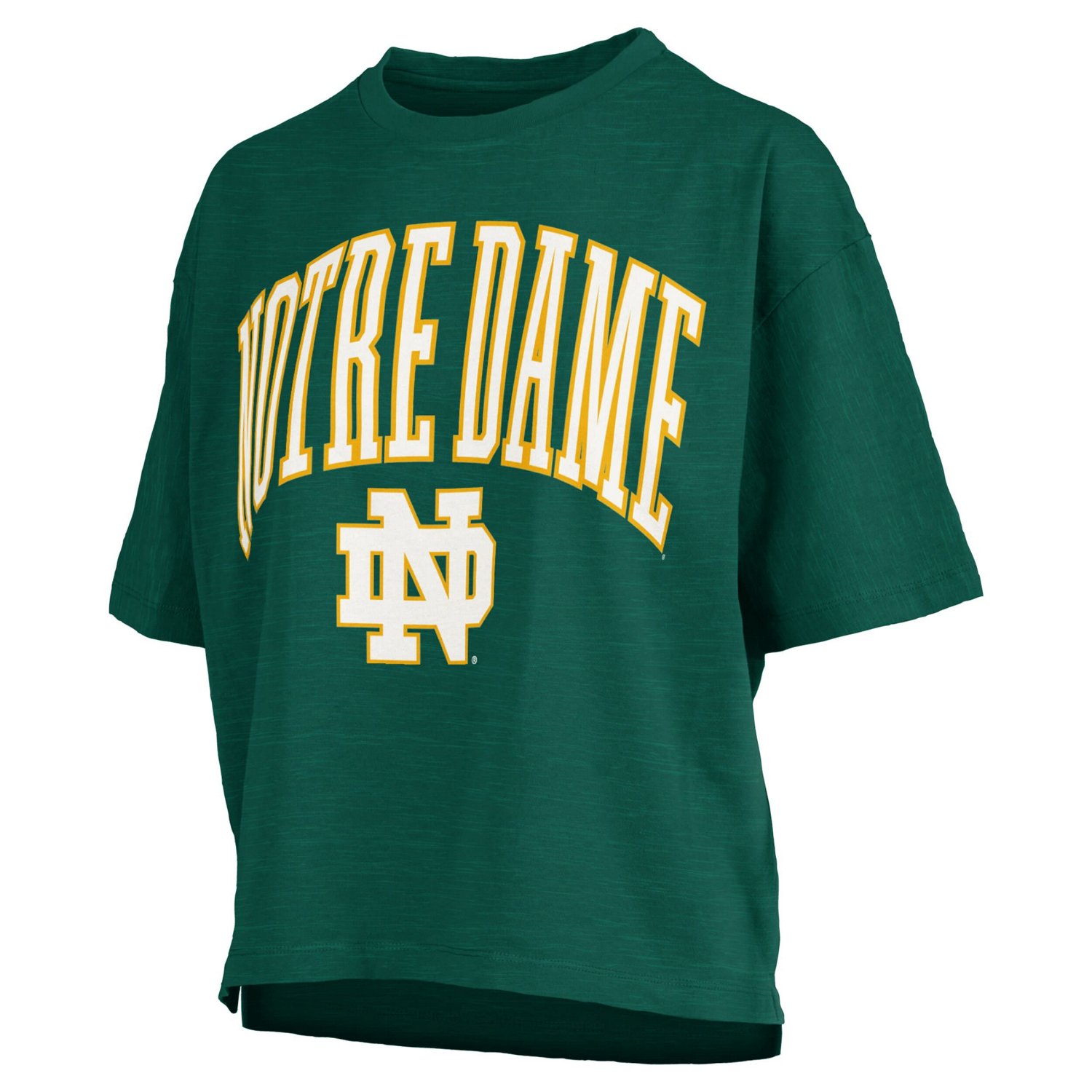 Pressbox Notre Dame Fighting Irish Nelson Arch Over Logo Waist Length Oversized Slub T-Shirt - view number 2