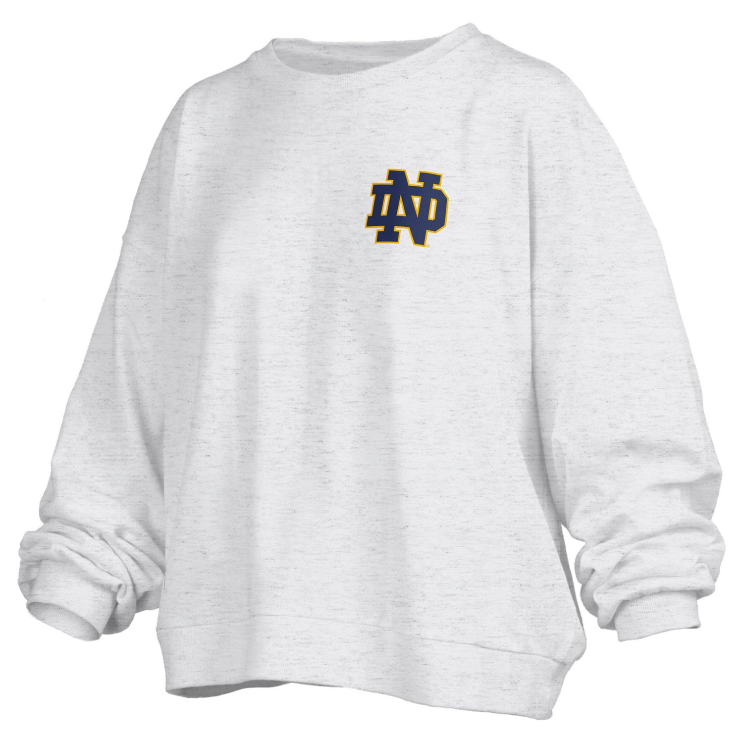 Pressbox Notre Dame Fighting Irish Waist Length Oversized Janise Melange Sweatshirt - view number 2