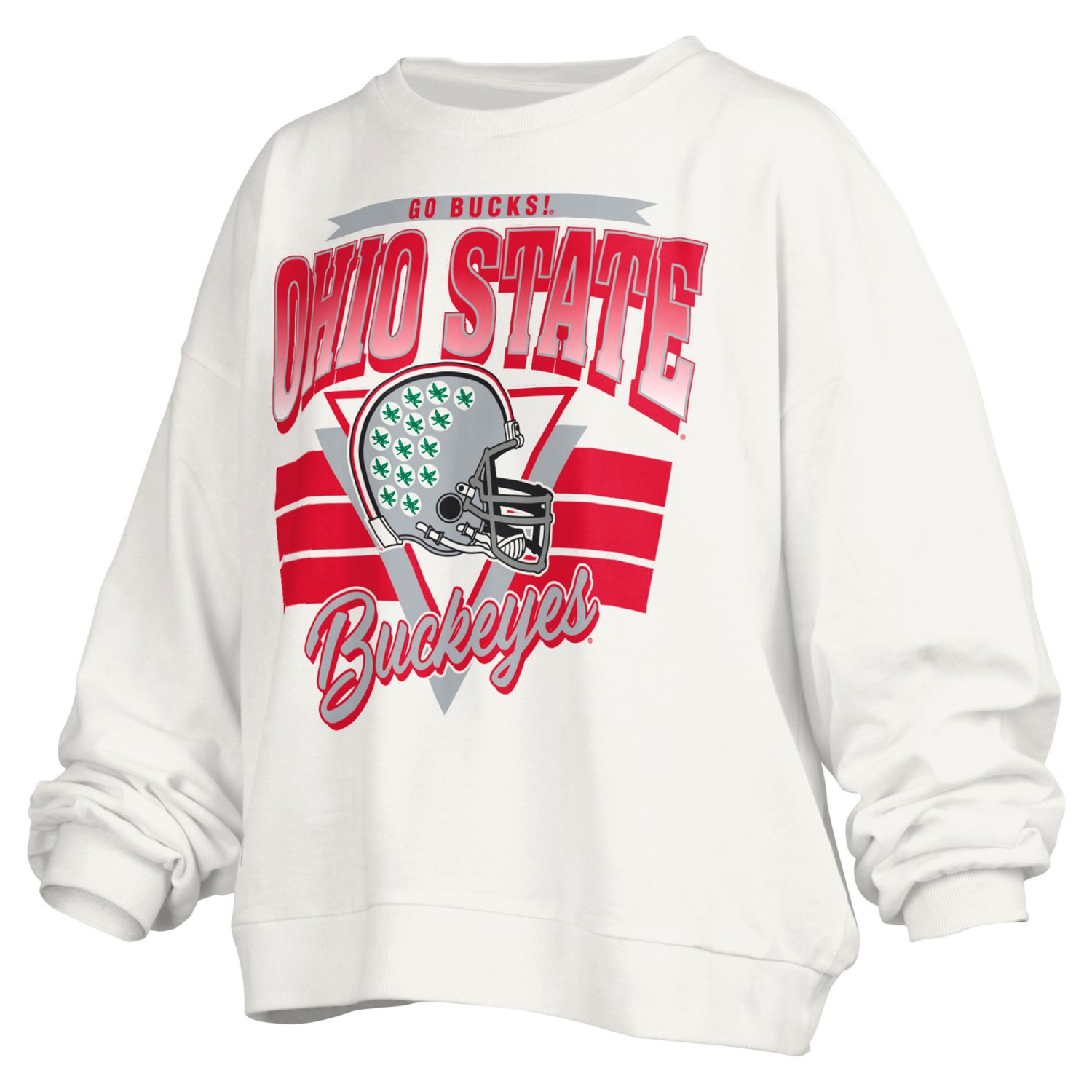 Pressbox Ohio State Buckeyes Janice Retro Logo Oversized Pullover Sweatshirt                                                     - view number 2